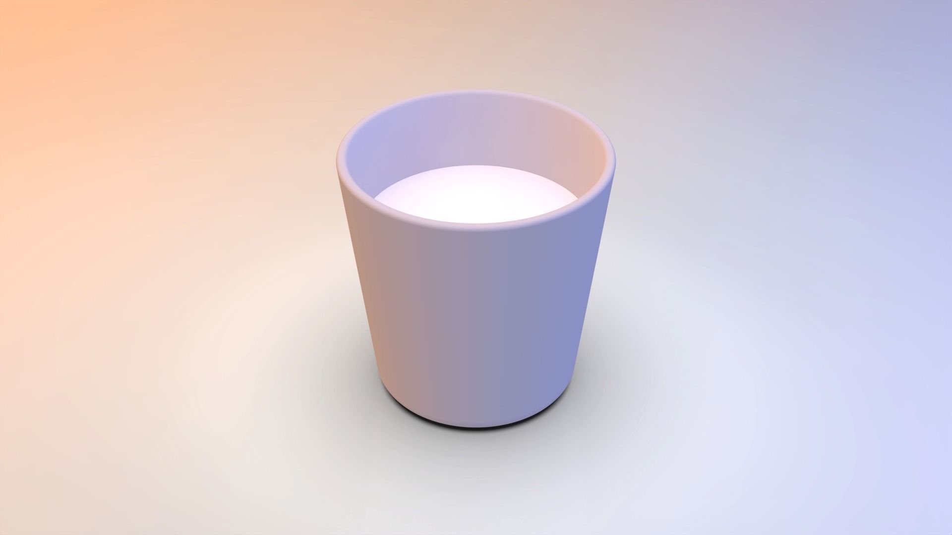 Glass with liquid Low-poly 3D model_5