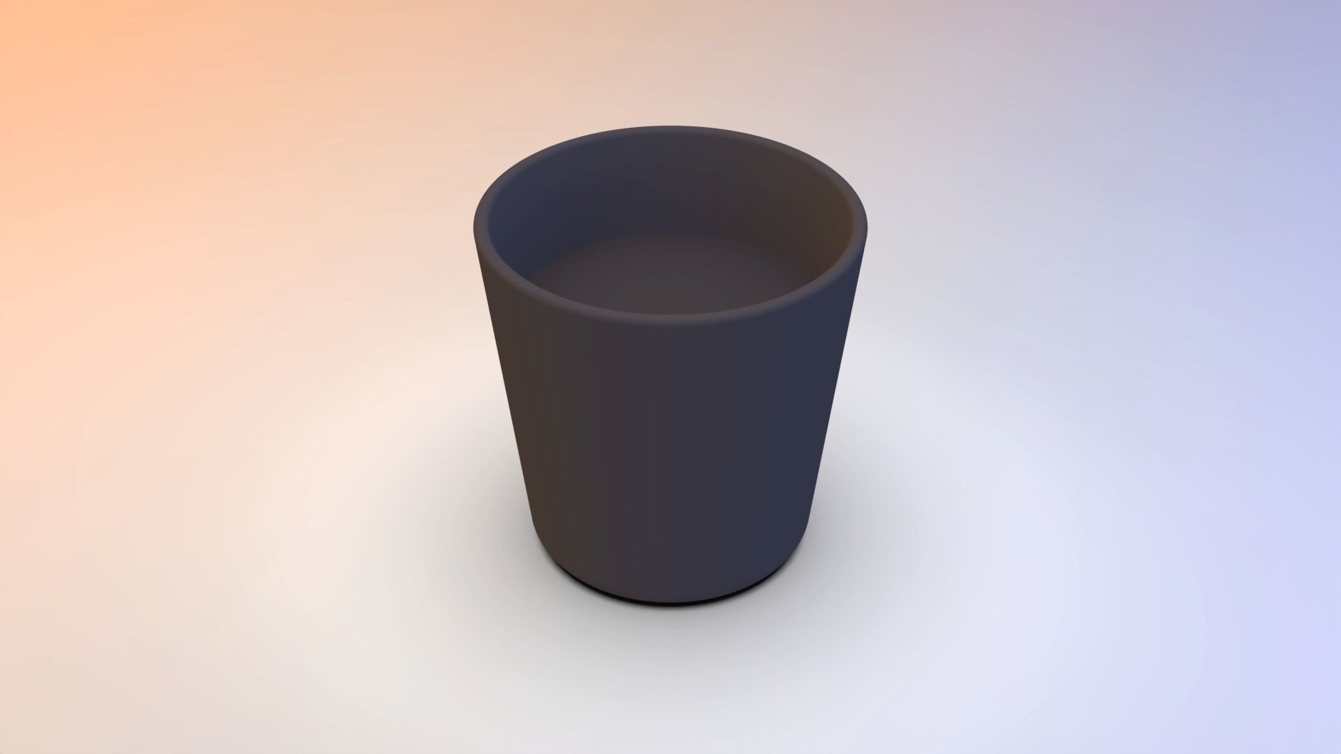 Glass with liquid Low-poly 3D model_6