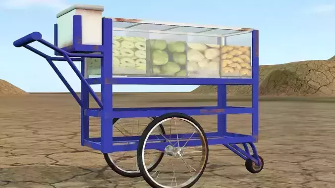 Thai fruit cart 3D model