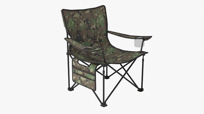 Camping Chair Low-poly 3D model