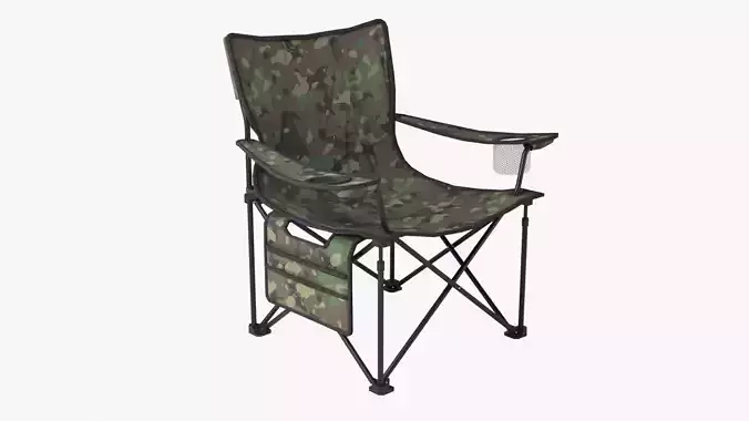 Camping Chair Low-poly 3D model