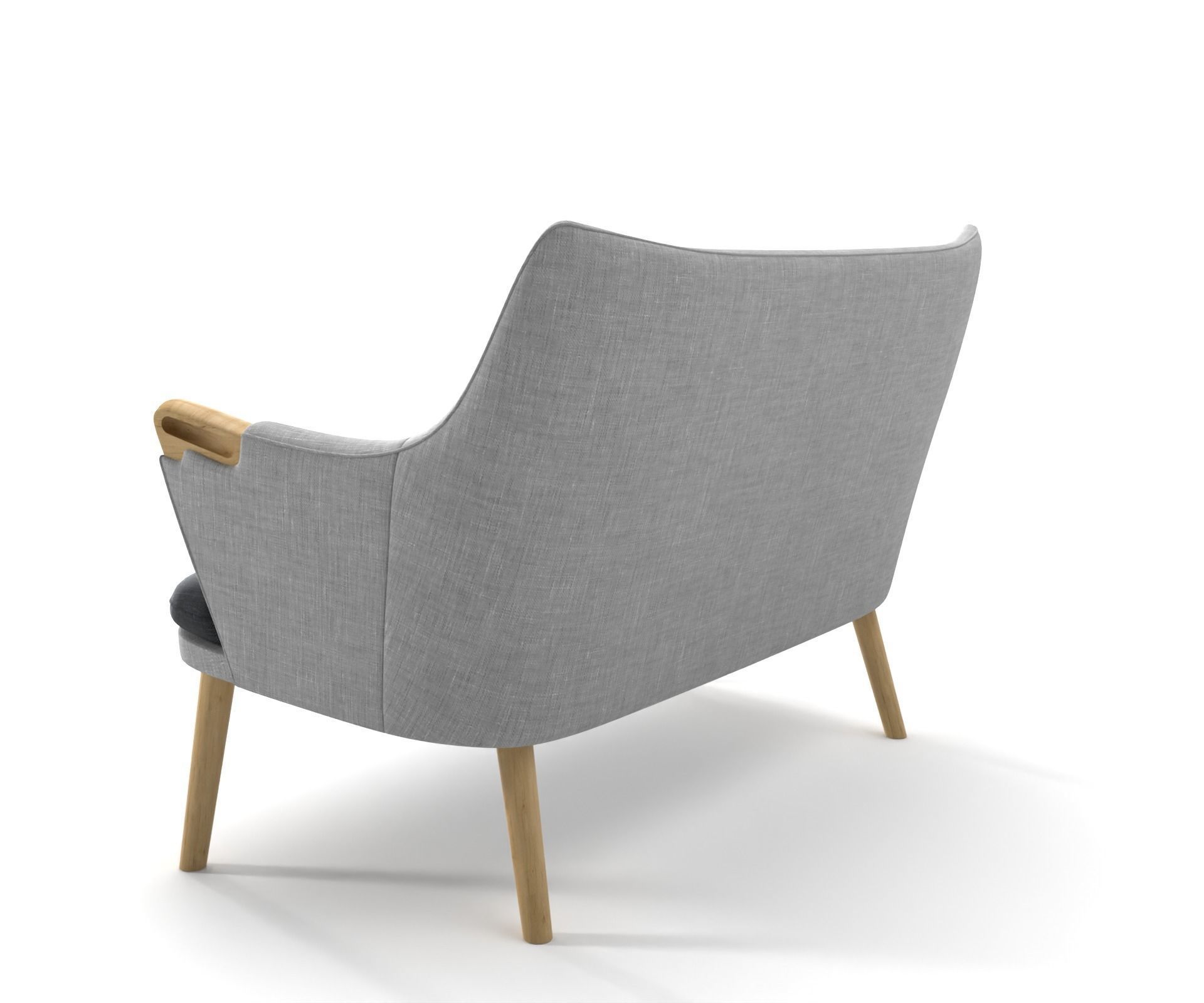 Ch72 sofa two-seater sofa 3D model_8
