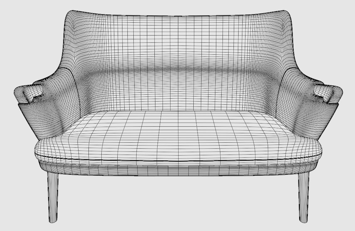 Ch72 sofa two-seater sofa 3D model_18