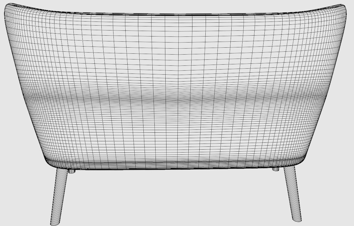 Ch72 sofa two-seater sofa 3D model_16