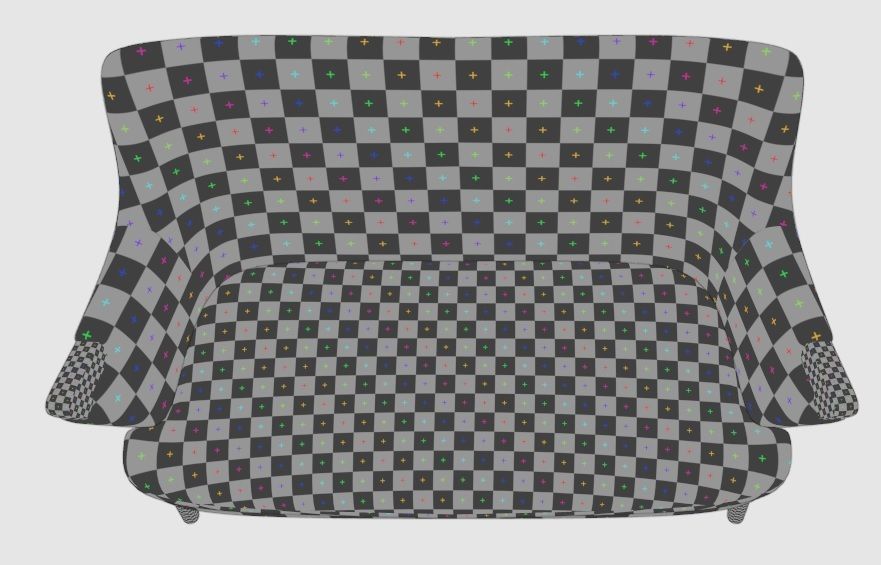 Ch72 sofa two-seater sofa 3D model_12