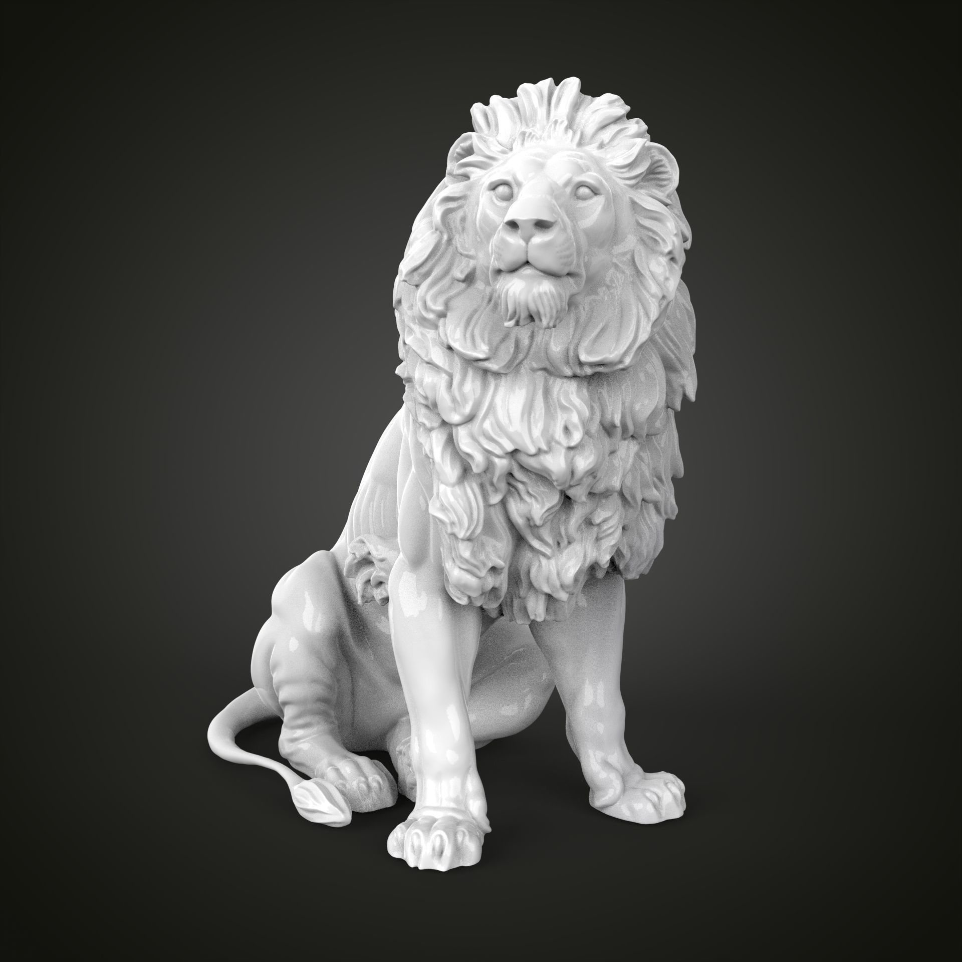 Lion at the entrance of the Palace of Justice in Vienna 3D print model_17