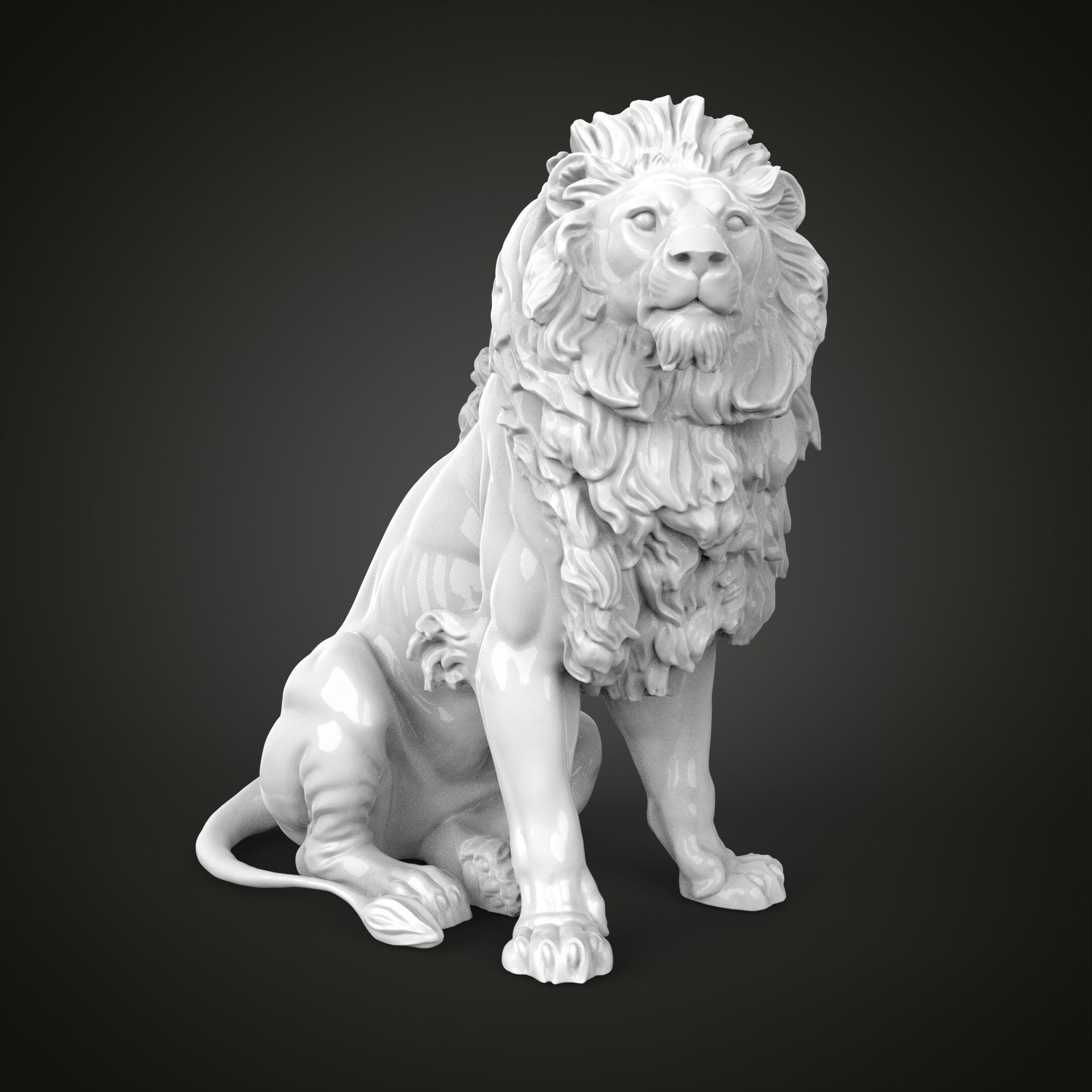 Lion at the entrance of the Palace of Justice in Vienna 3D print model_16