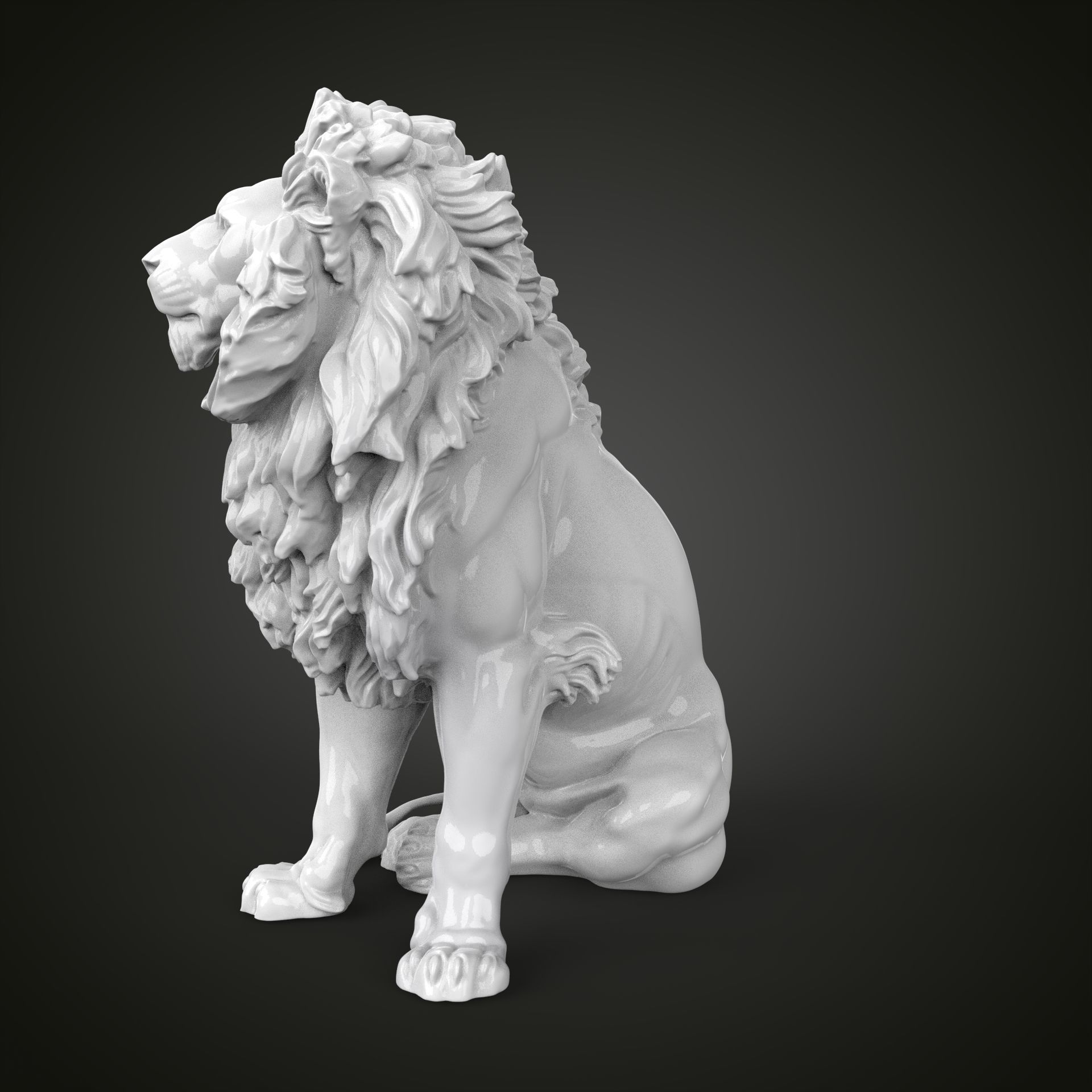 Lion at the entrance of the Palace of Justice in Vienna 3D print model_21