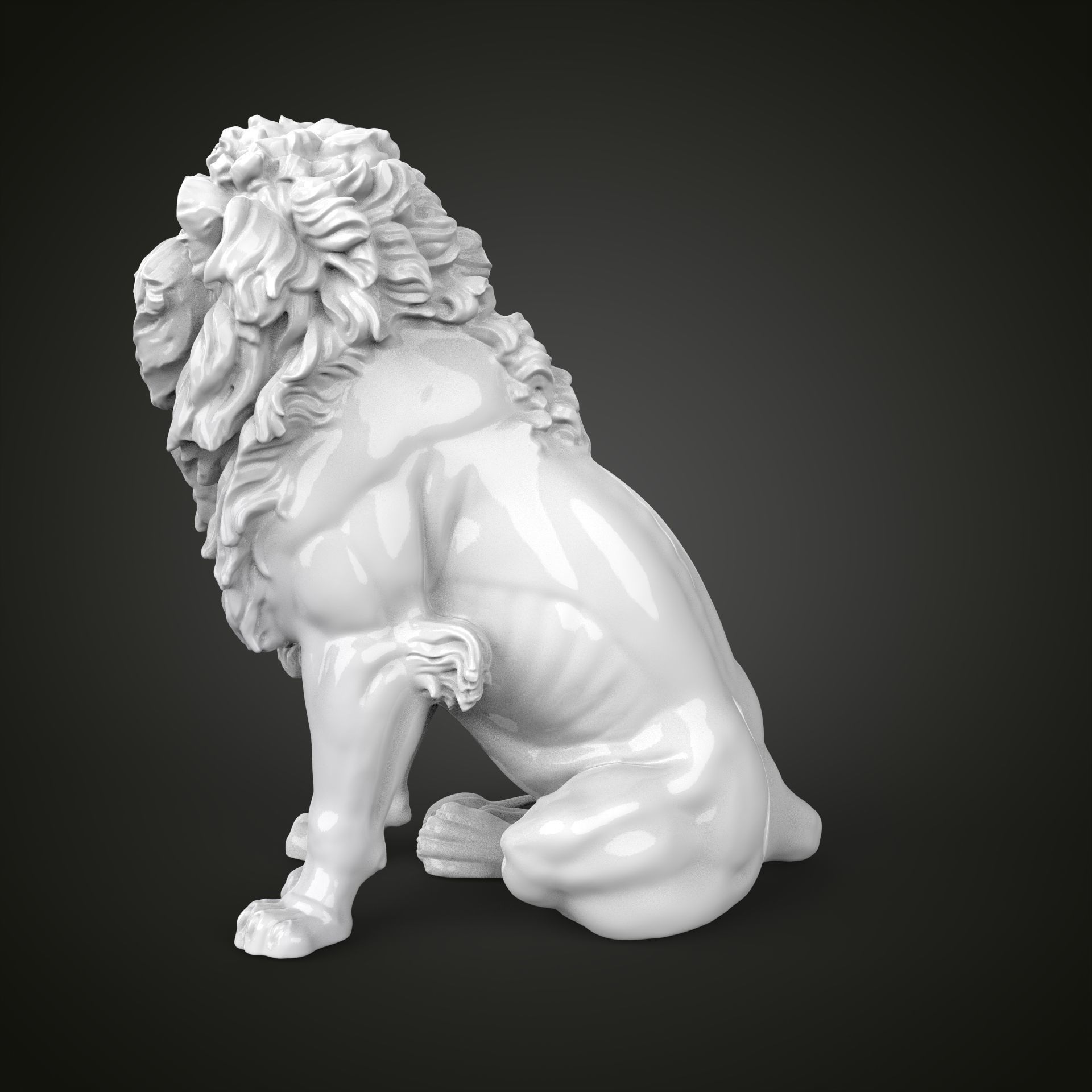Lion at the entrance of the Palace of Justice in Vienna 3D print model_24