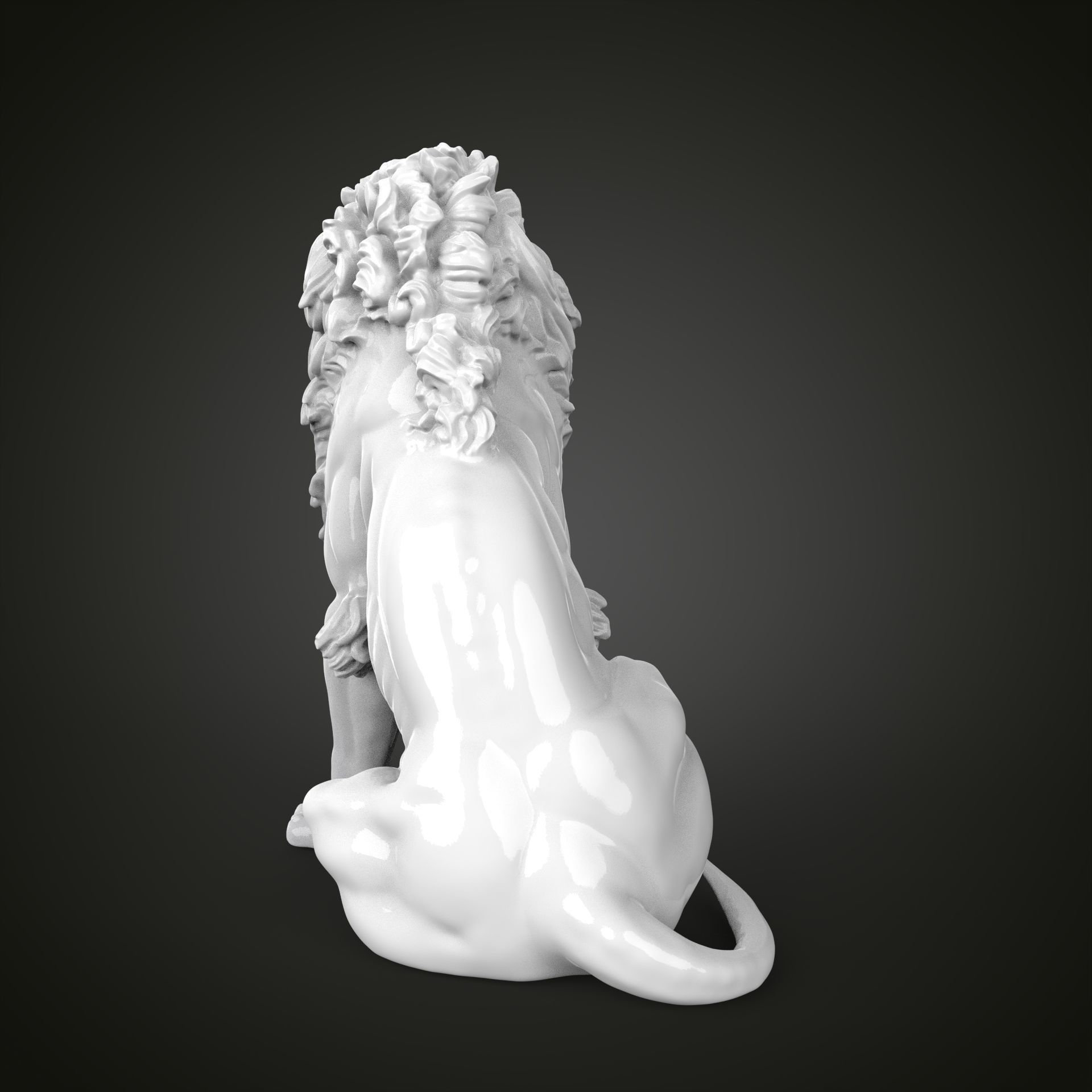 Lion at the entrance of the Palace of Justice in Vienna 3D print model_5