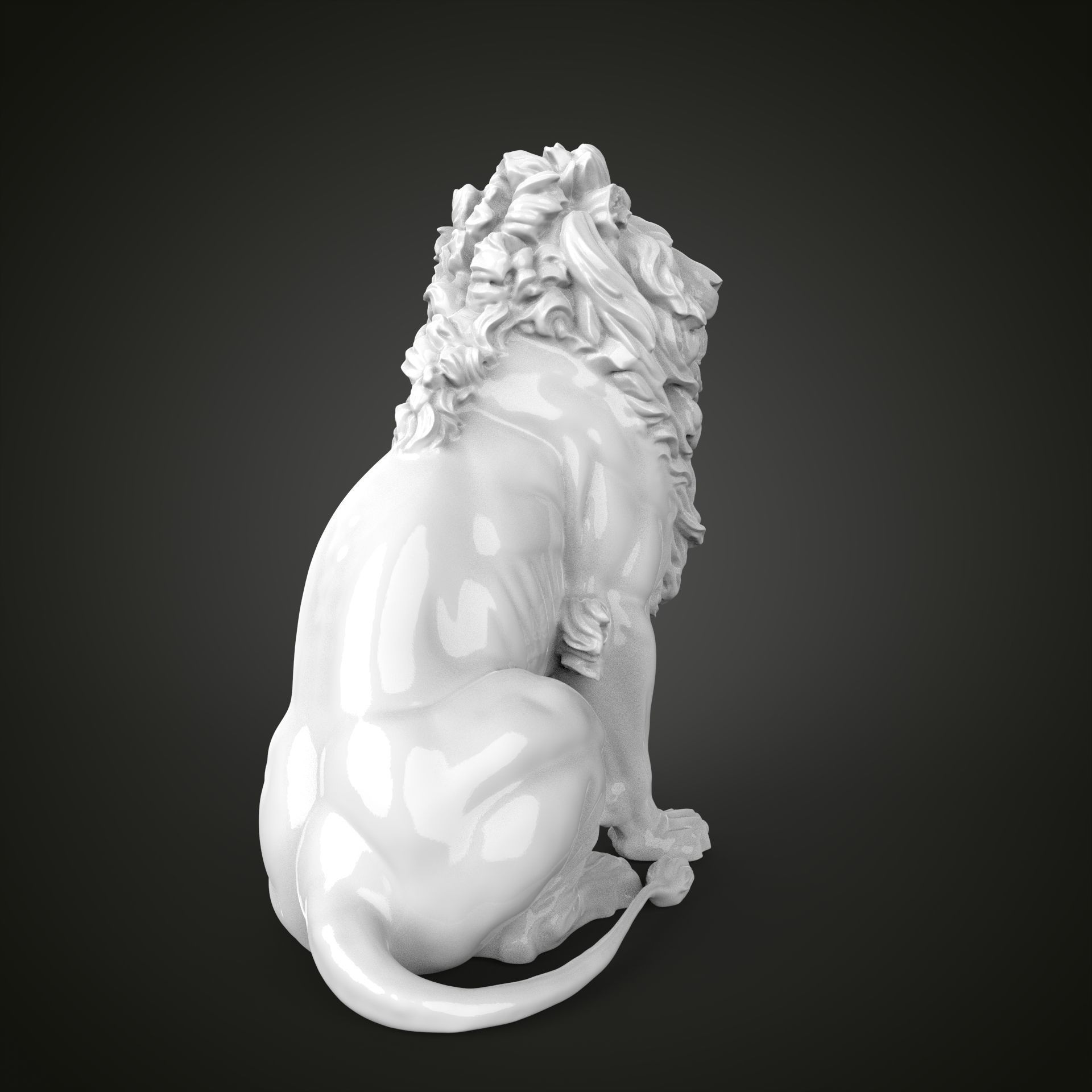 Lion at the entrance of the Palace of Justice in Vienna 3D print model_8