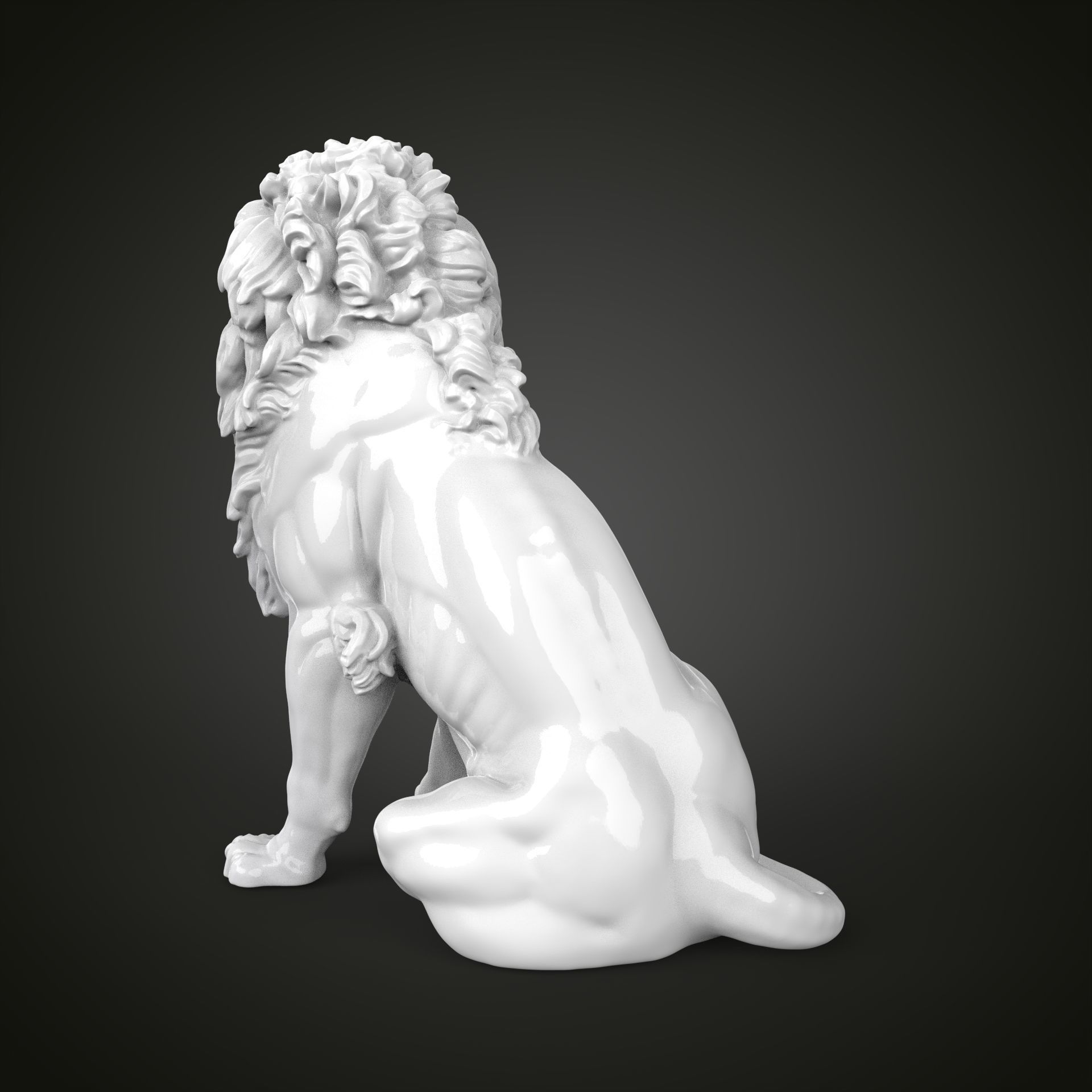 Lion at the entrance of the Palace of Justice in Vienna 3D print model_3