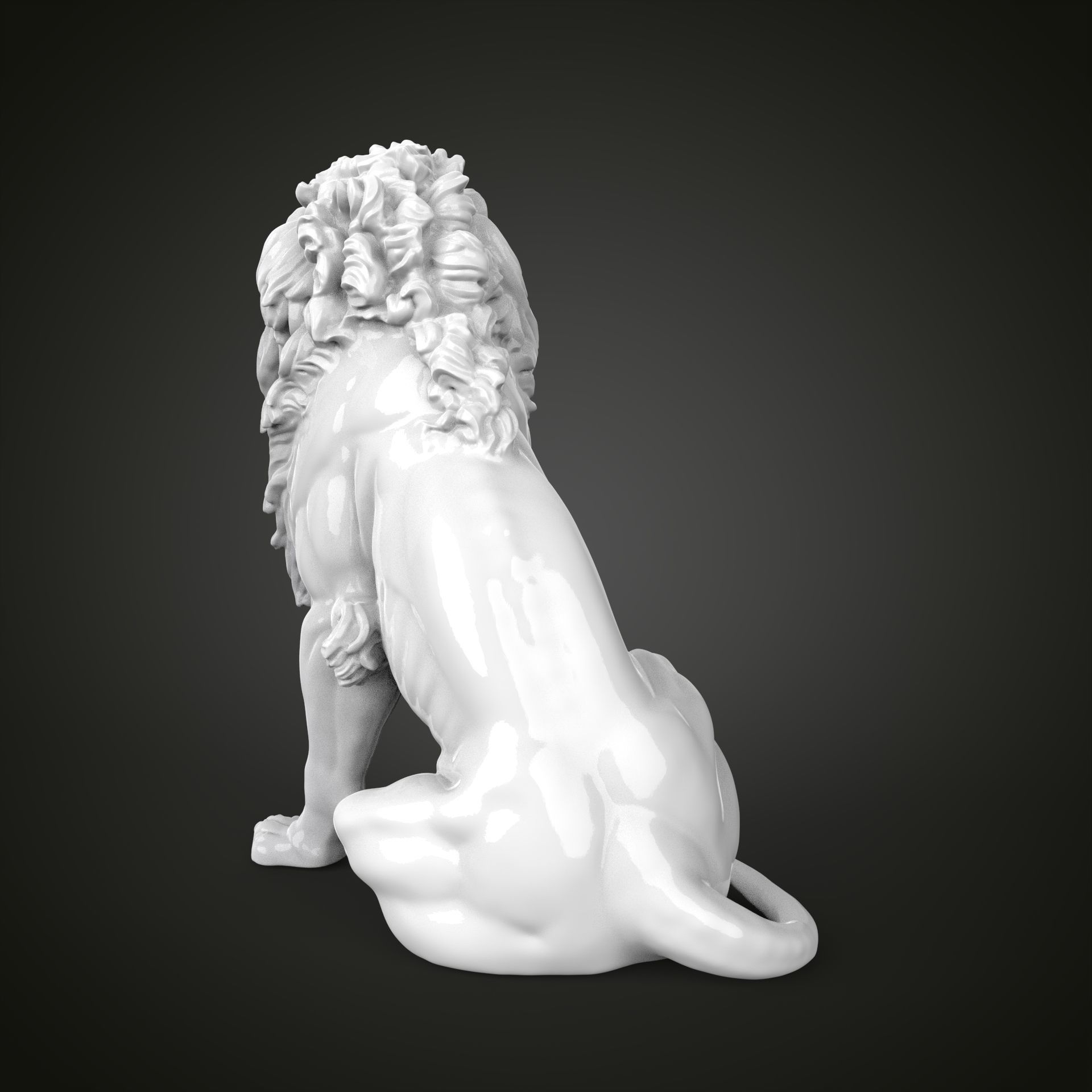 Lion at the entrance of the Palace of Justice in Vienna 3D print model_4