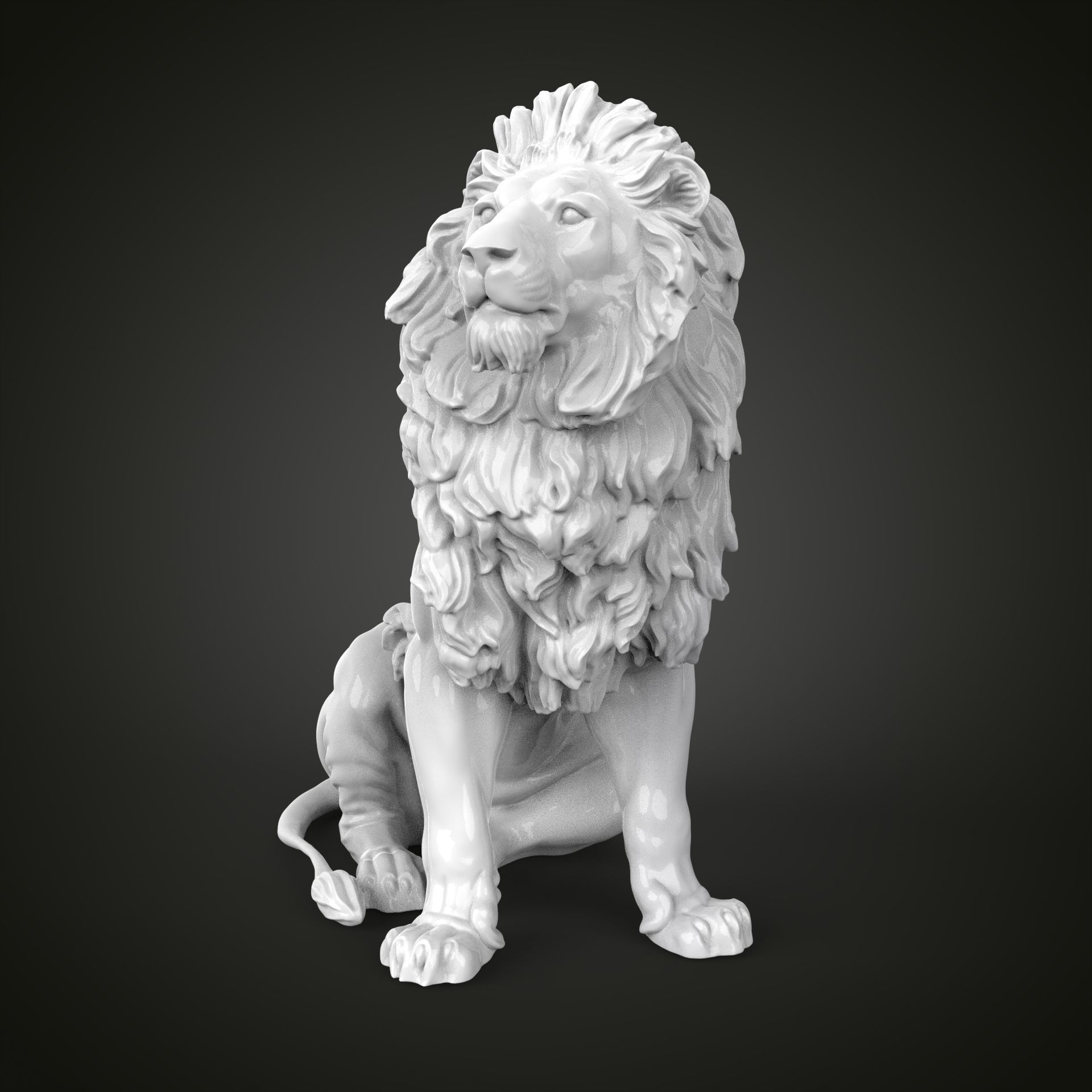 Lion at the entrance of the Palace of Justice in Vienna 3D print model_11