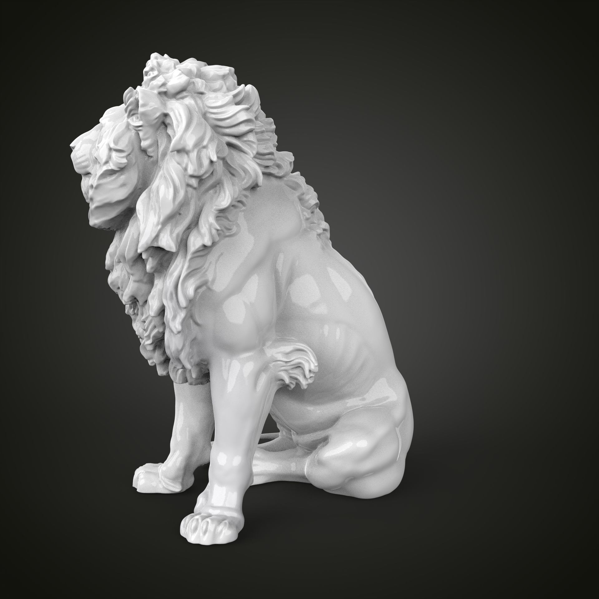 Lion at the entrance of the Palace of Justice in Vienna 3D print model_22