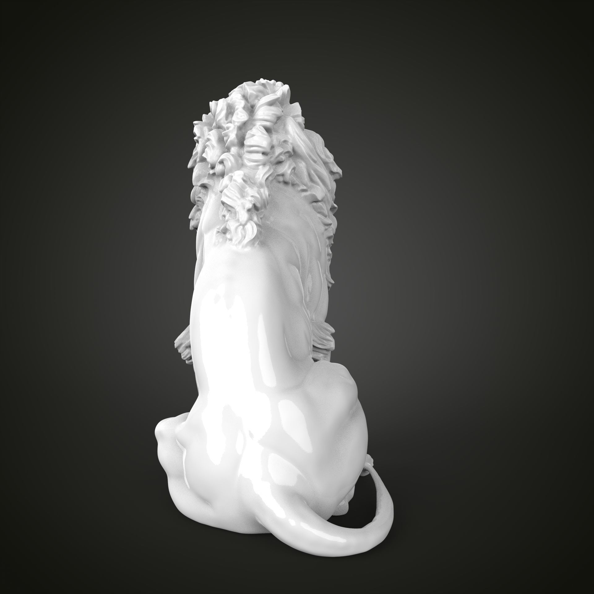 Lion at the entrance of the Palace of Justice in Vienna 3D print model_6