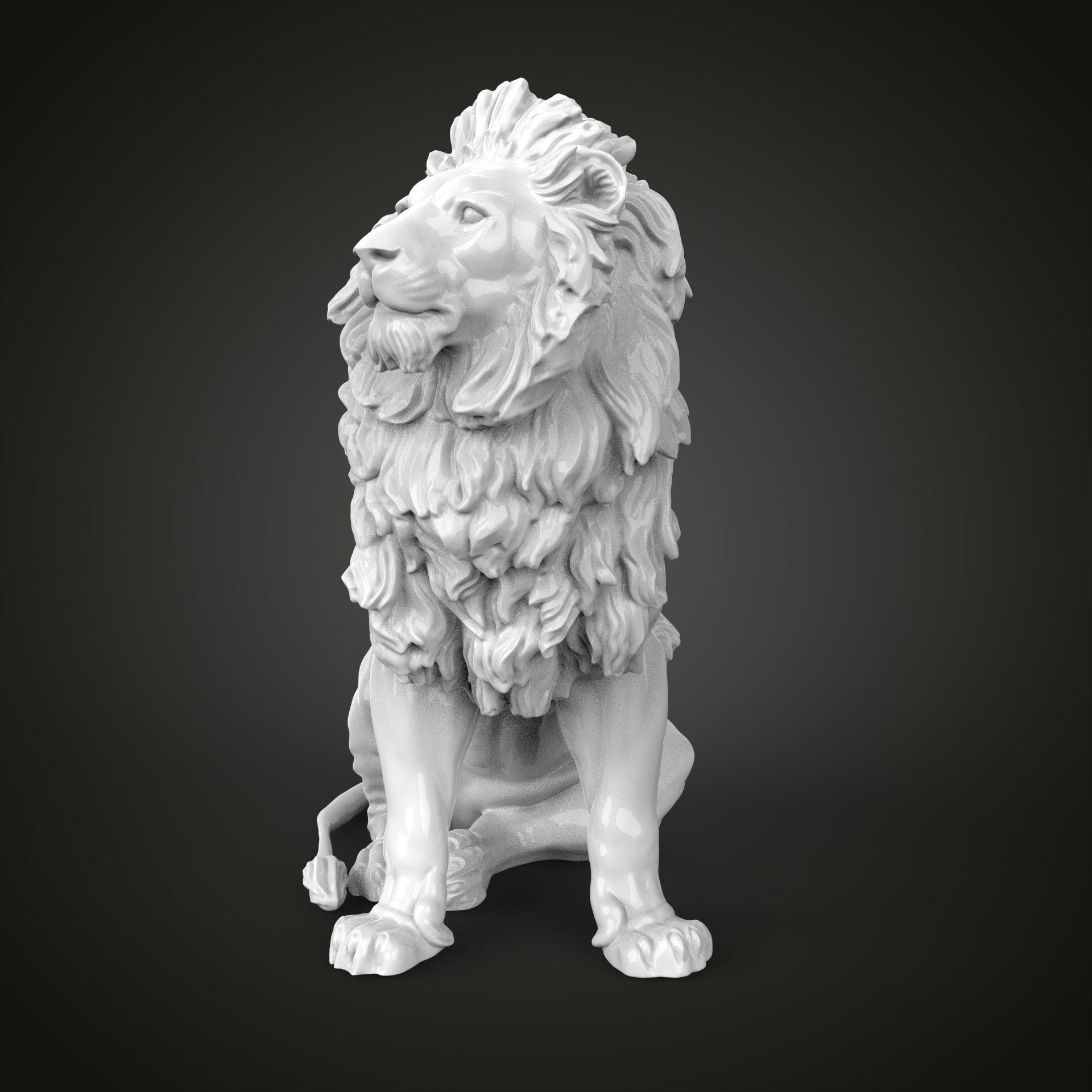 Lion at the entrance of the Palace of Justice in Vienna 3D print model_18