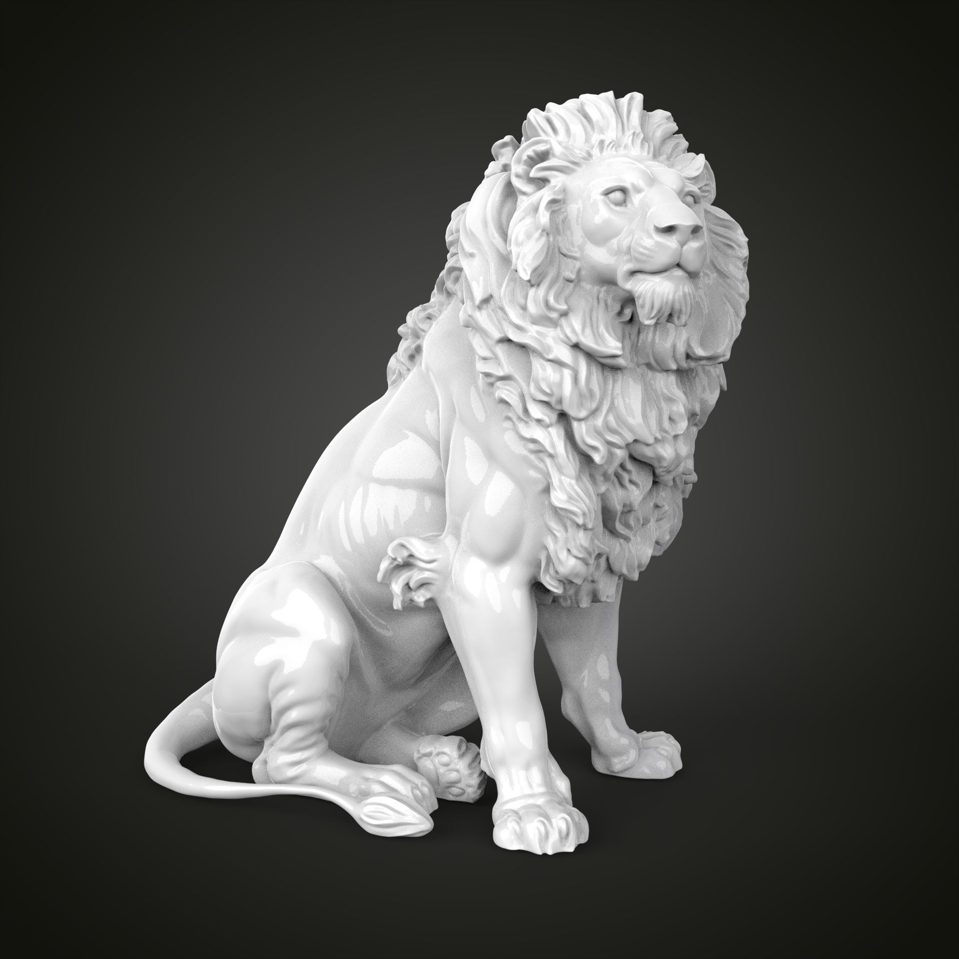 Lion at the entrance of the Palace of Justice in Vienna 3D print model_15