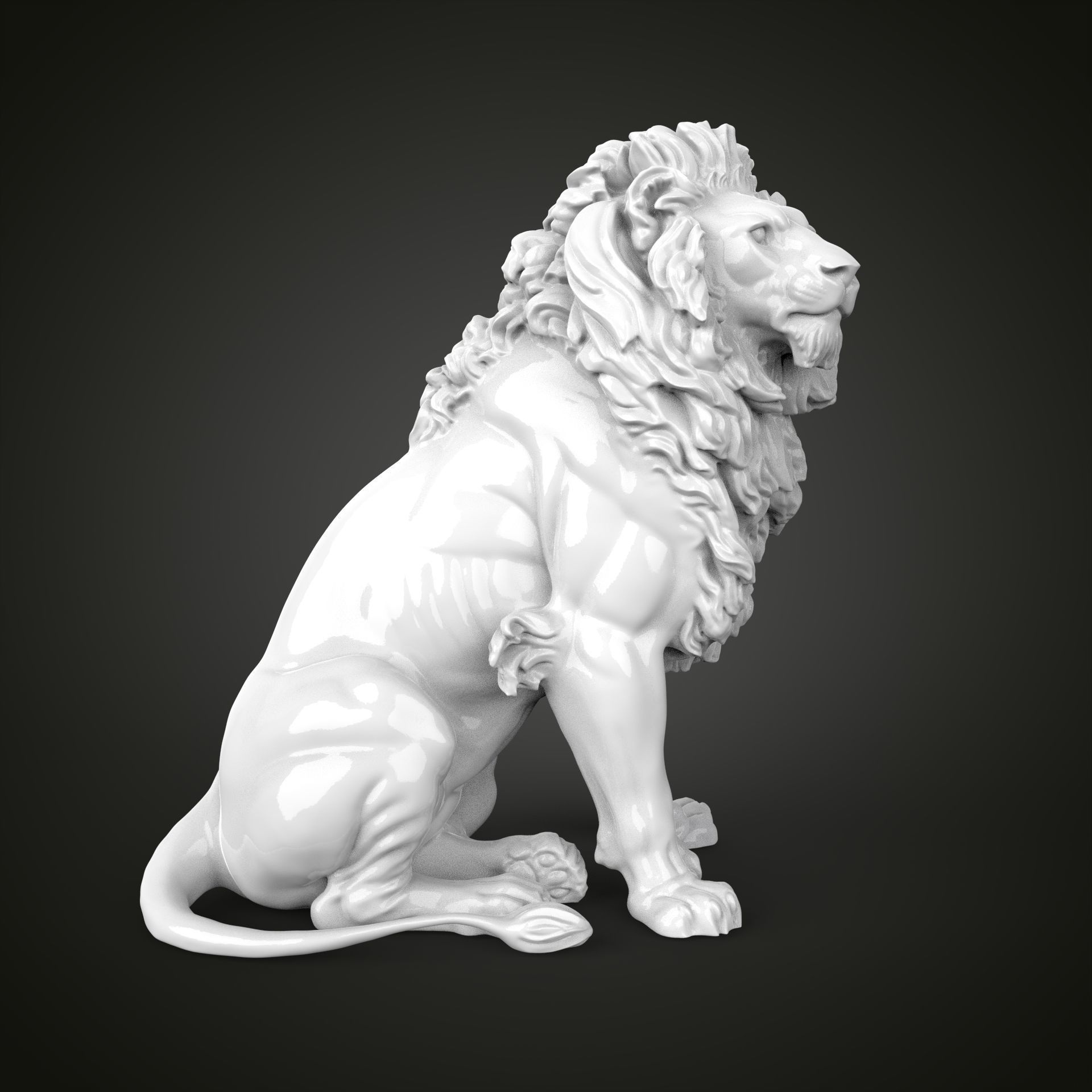 Lion at the entrance of the Palace of Justice in Vienna 3D print model_13