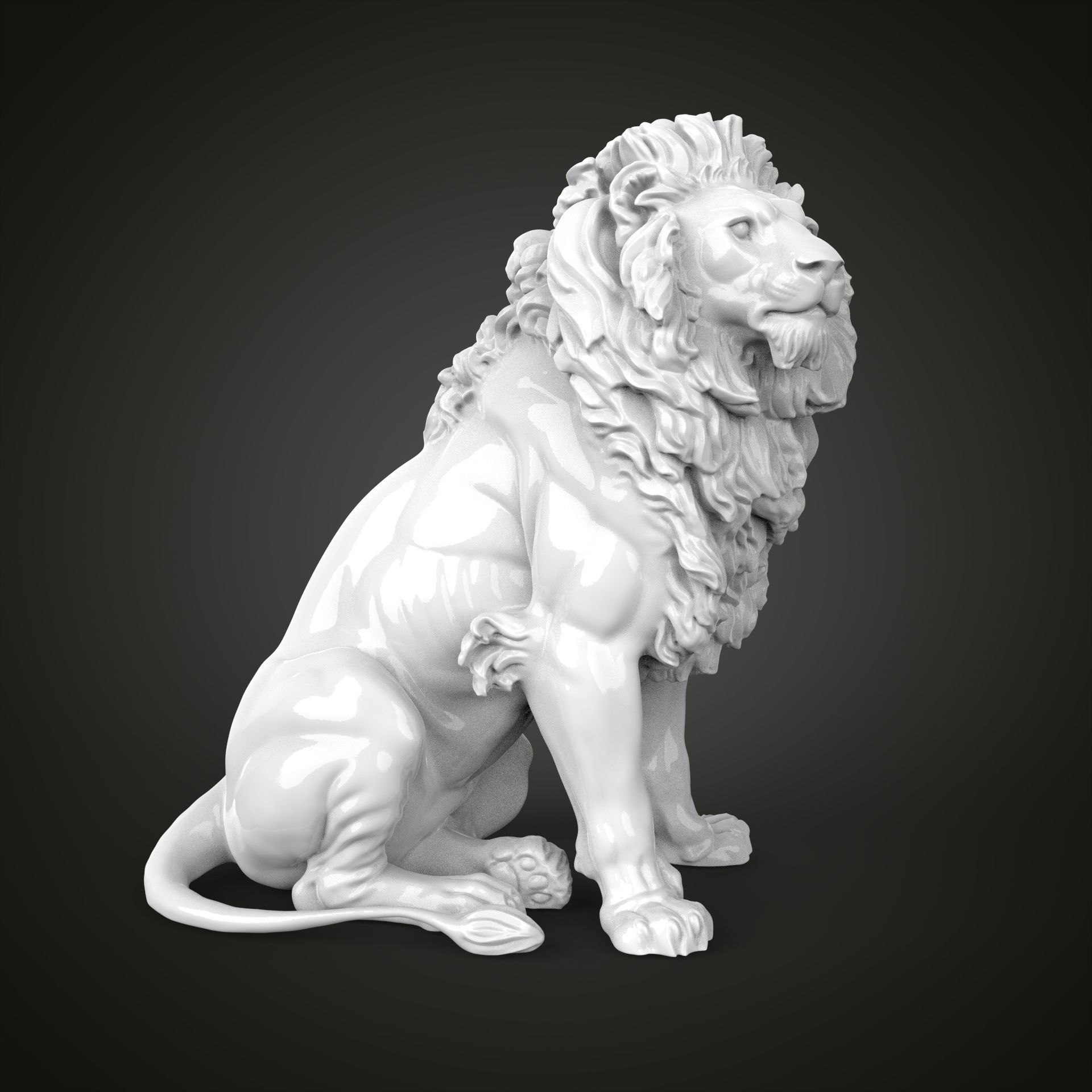 Lion at the entrance of the Palace of Justice in Vienna 3D print model_14