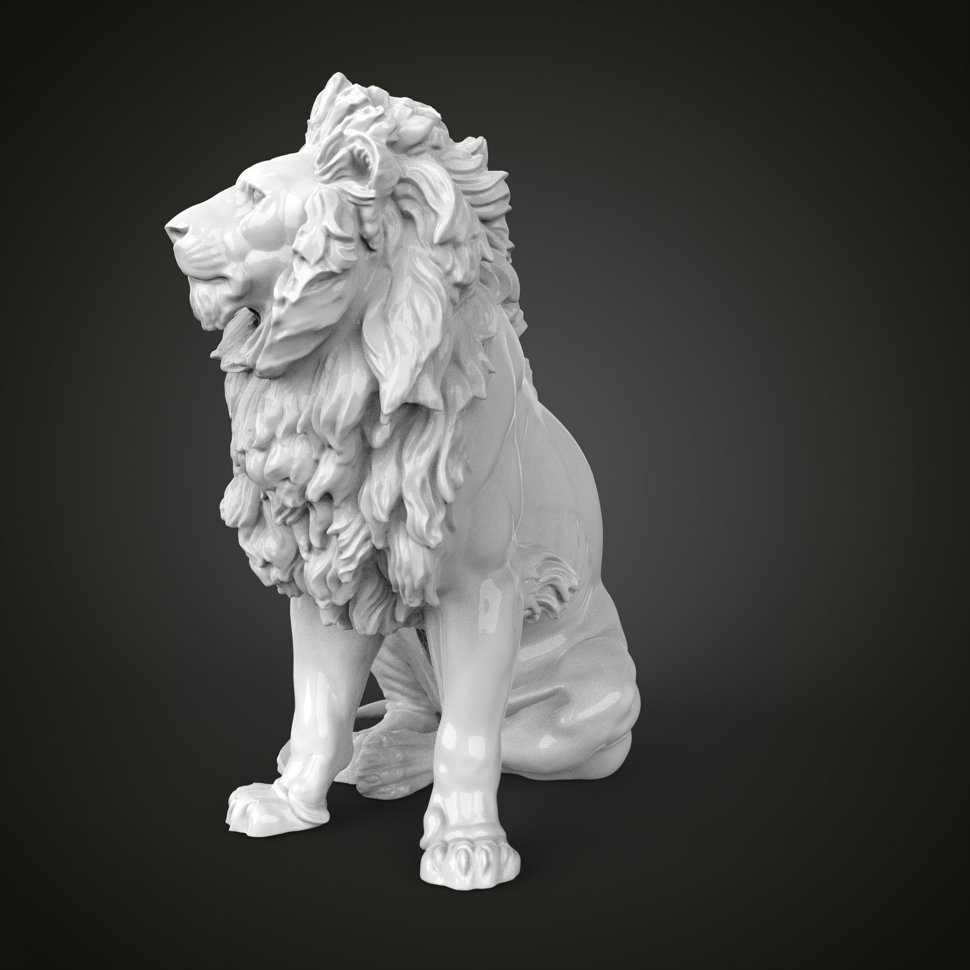 Lion at the entrance of the Palace of Justice in Vienna 3D print model_20
