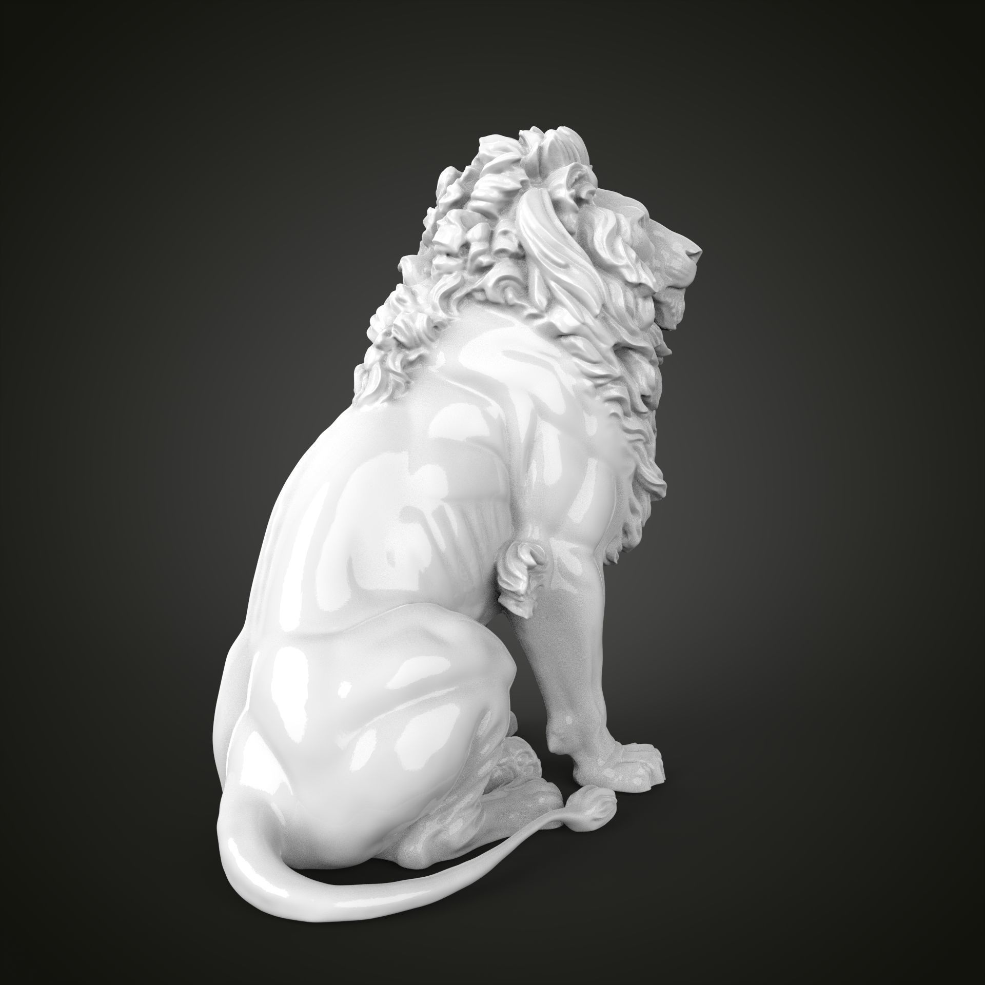 Lion at the entrance of the Palace of Justice in Vienna 3D print model_9