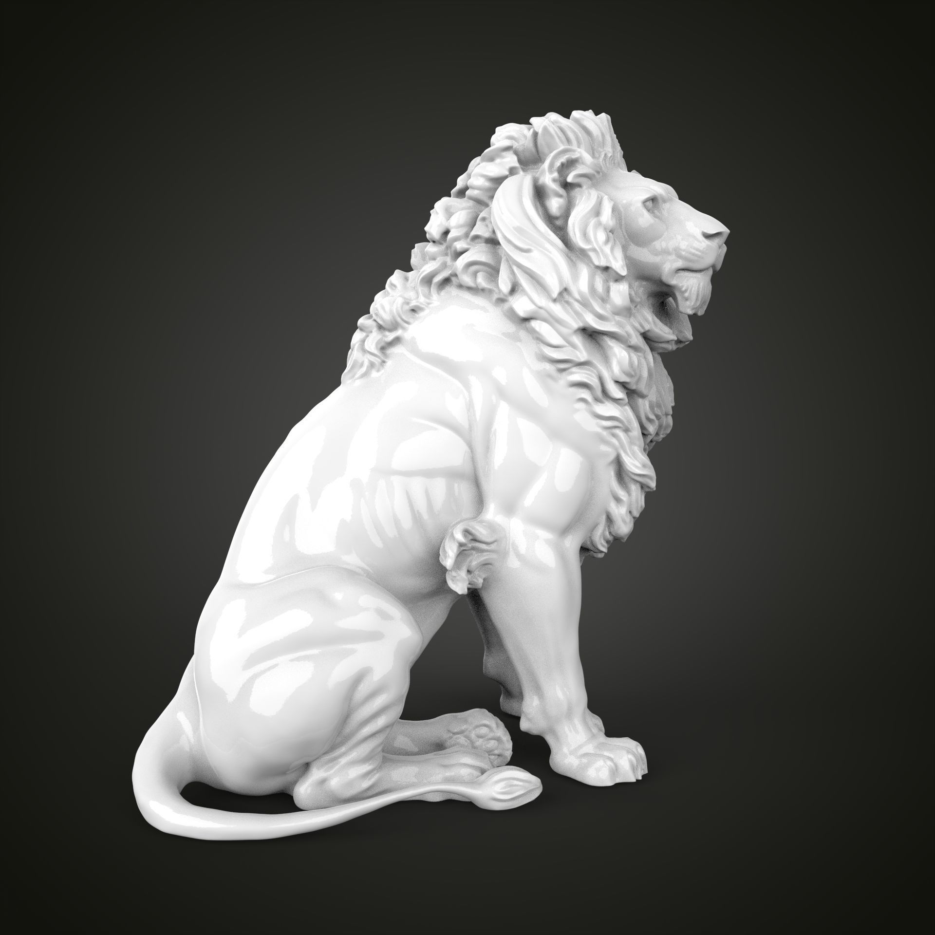 Lion at the entrance of the Palace of Justice in Vienna 3D print model_12