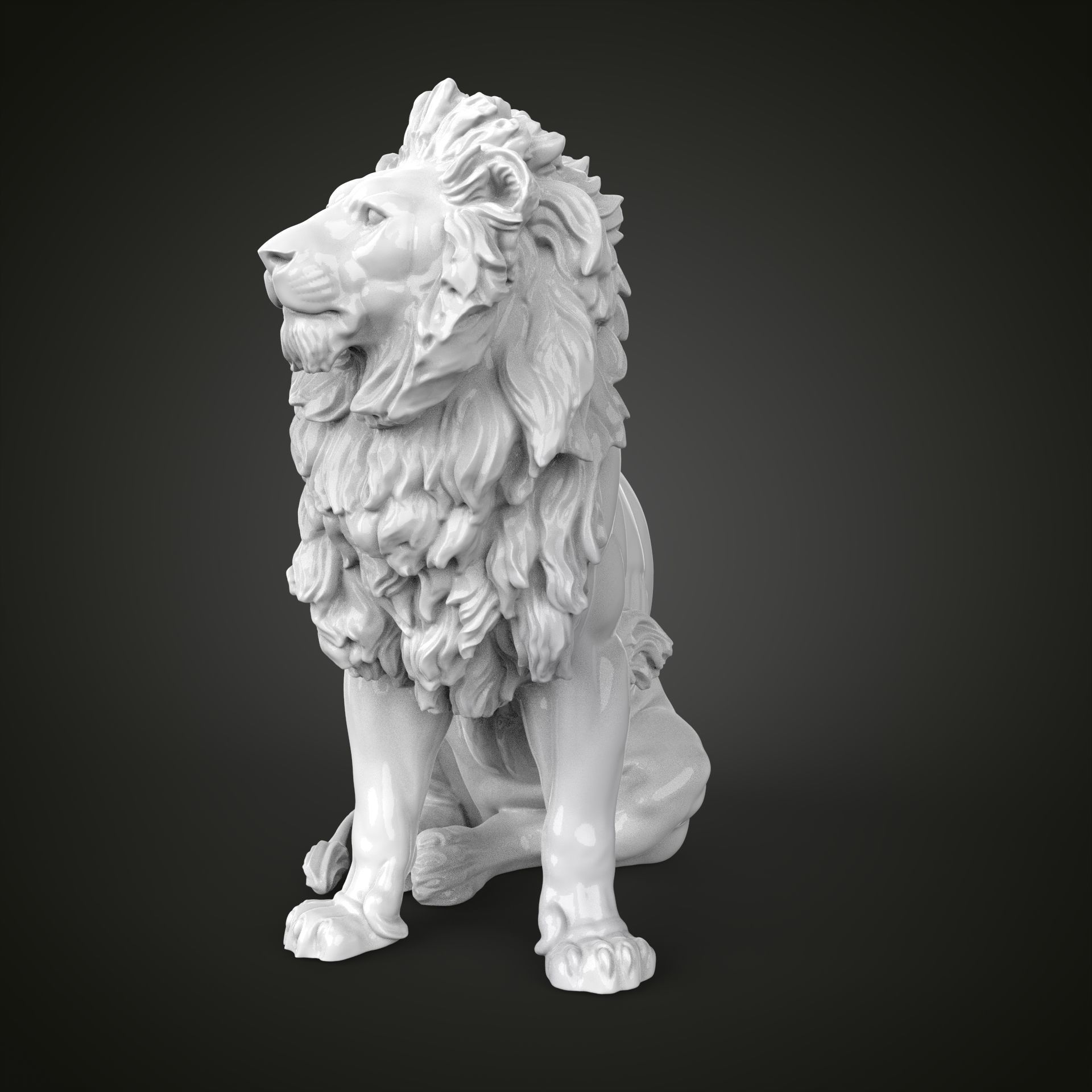 Lion at the entrance of the Palace of Justice in Vienna 3D print model_19