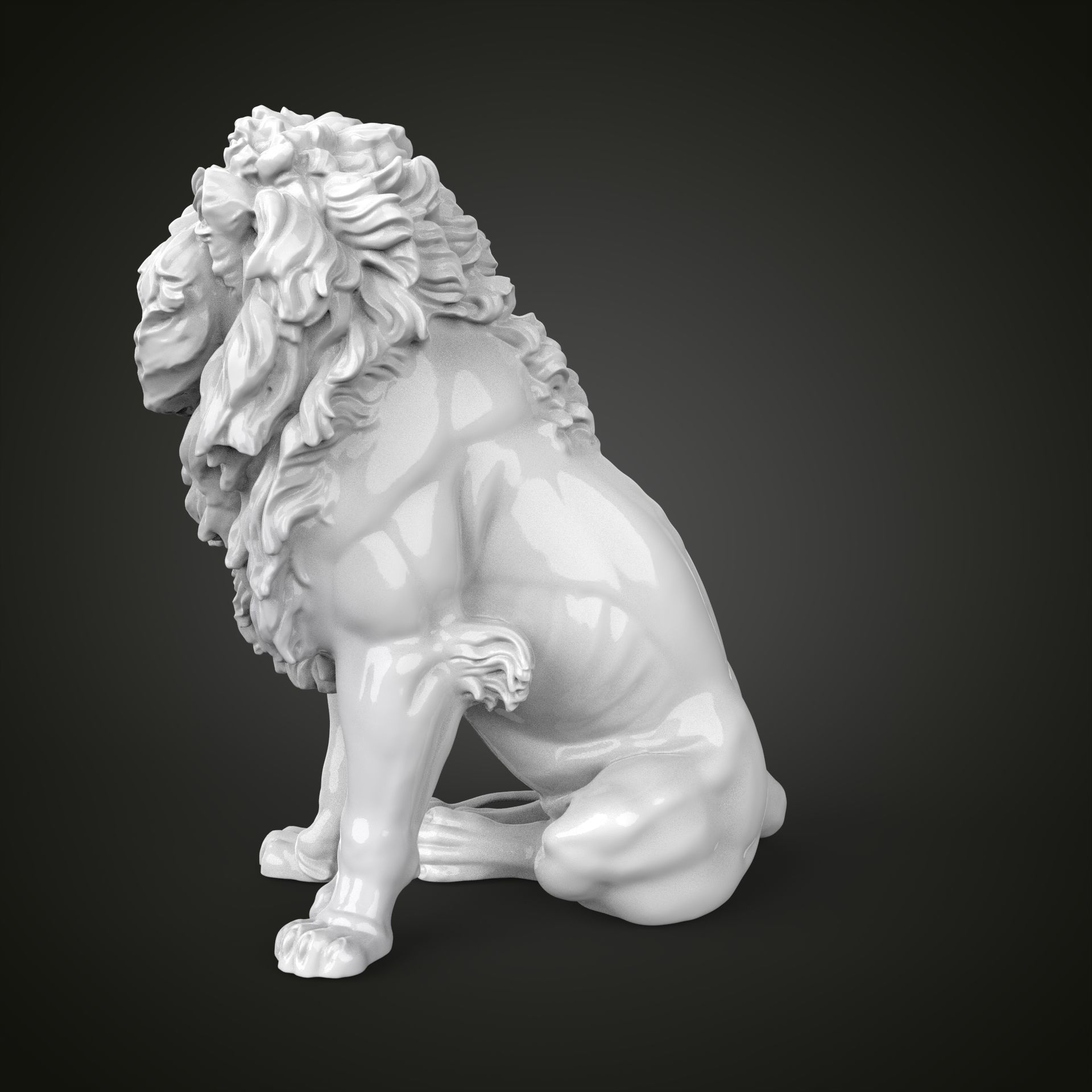 Lion at the entrance of the Palace of Justice in Vienna 3D print model_23