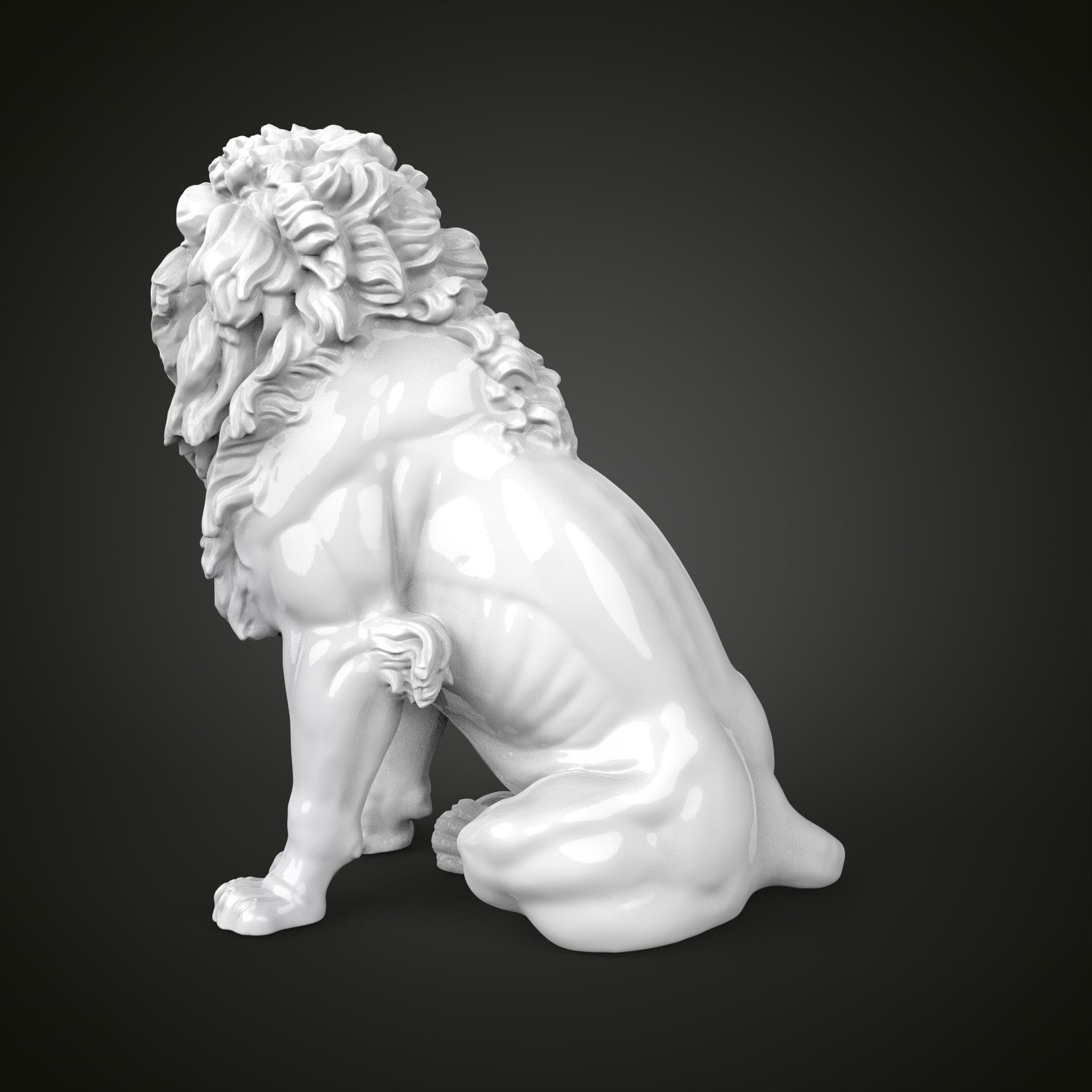 Lion at the entrance of the Palace of Justice in Vienna 3D print model_1
