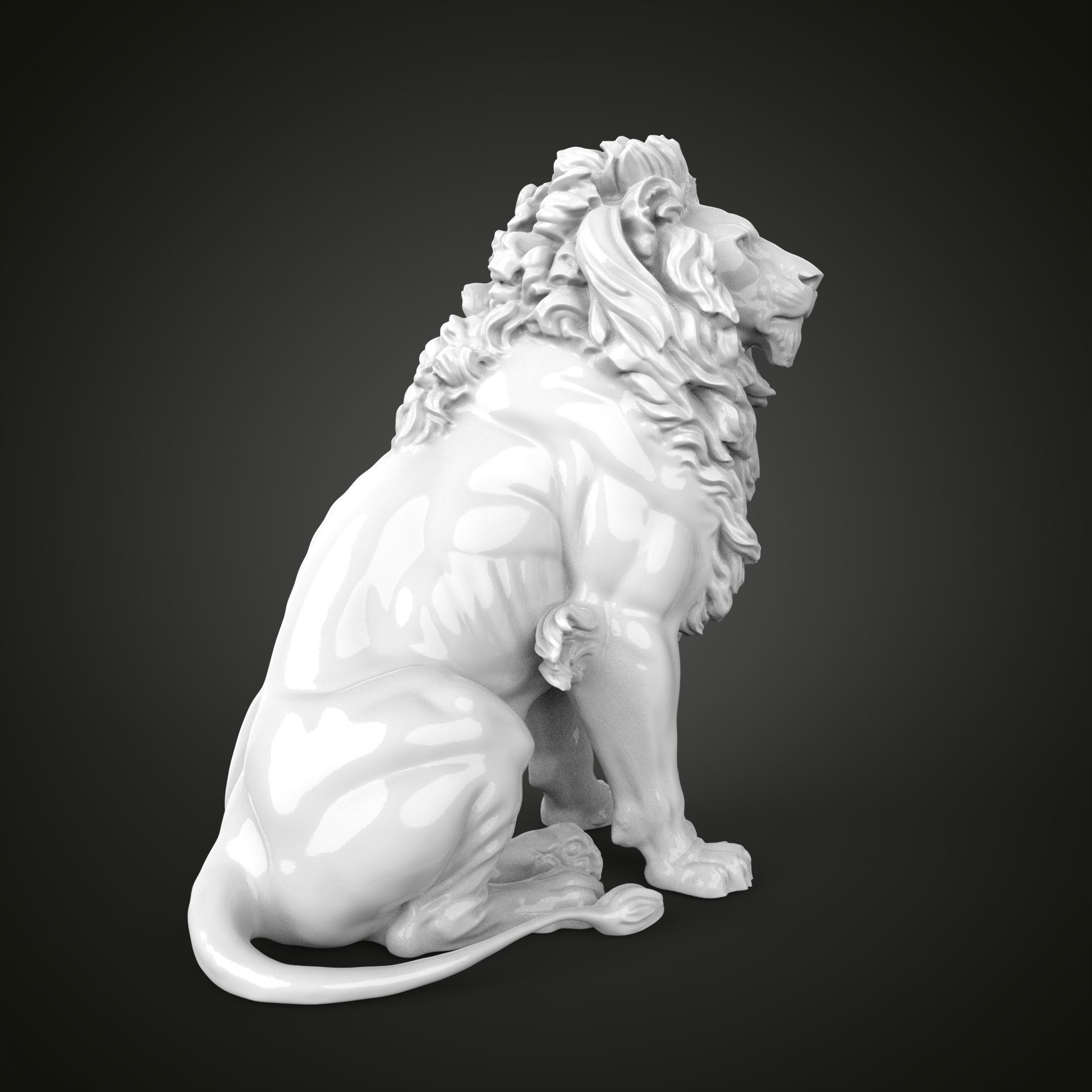 Lion at the entrance of the Palace of Justice in Vienna 3D print model_10