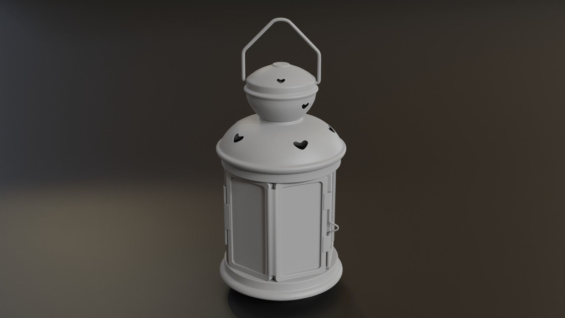 Lantern with a Candle 3D model_7