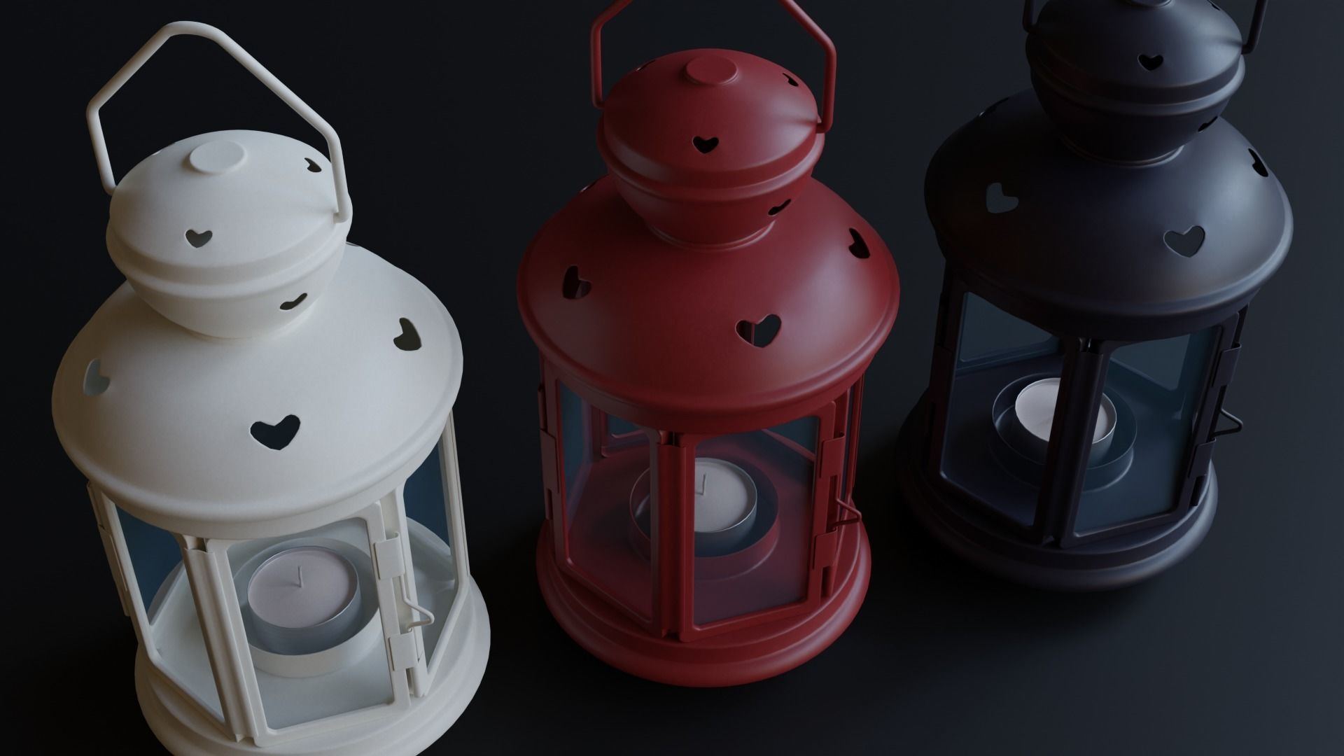 Lantern with a Candle 3D model_5