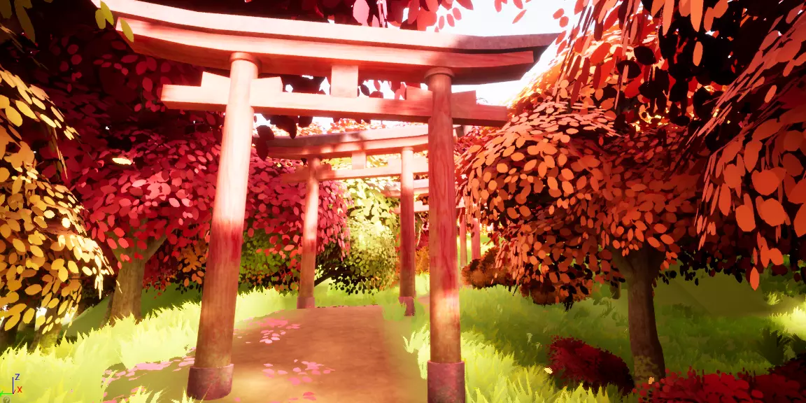 Japanese Gates Low-poly 3D model_0