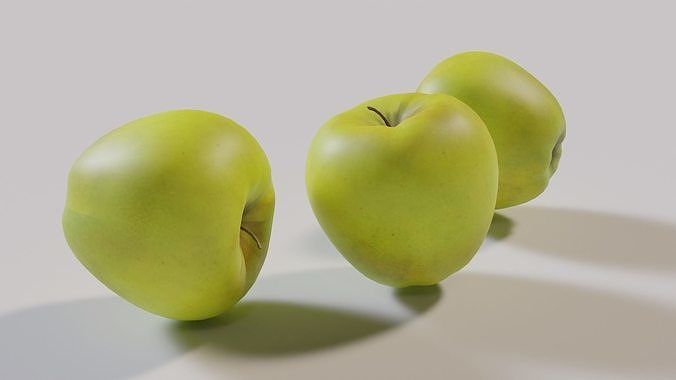 apple Low-poly 3D model 3