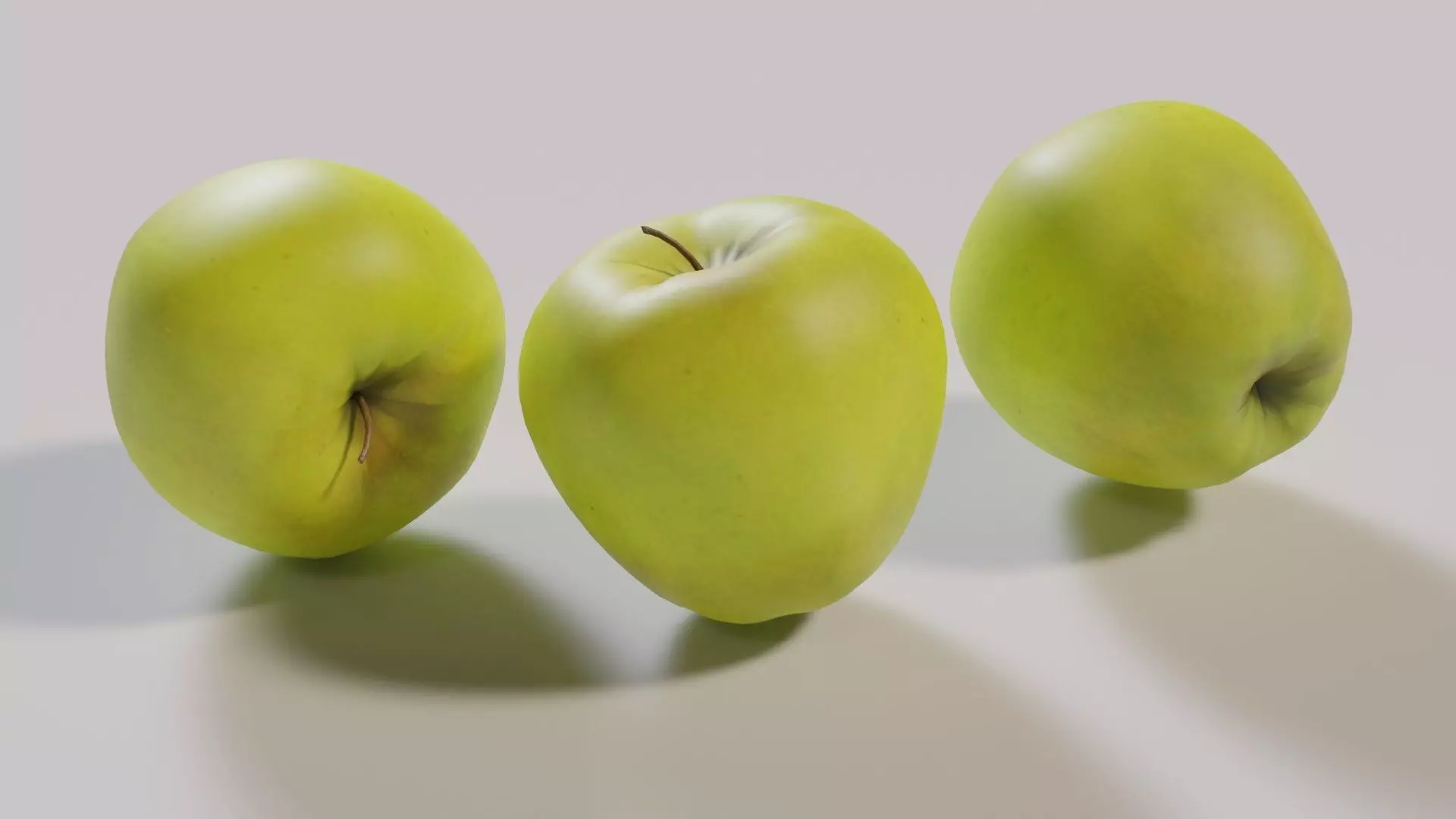 apple Low-poly 3D model_0