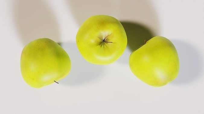 apple Low-poly 3D model 5