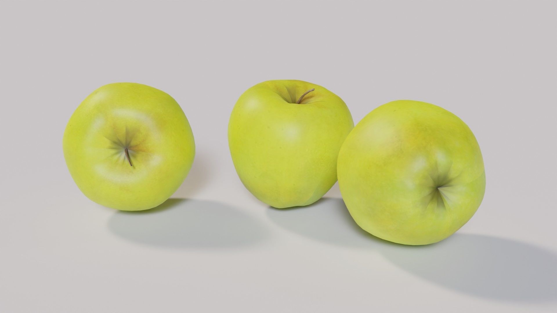 apple Low-poly 3D model_3