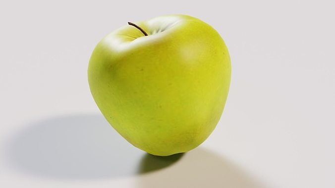 apple Low-poly 3D model 2