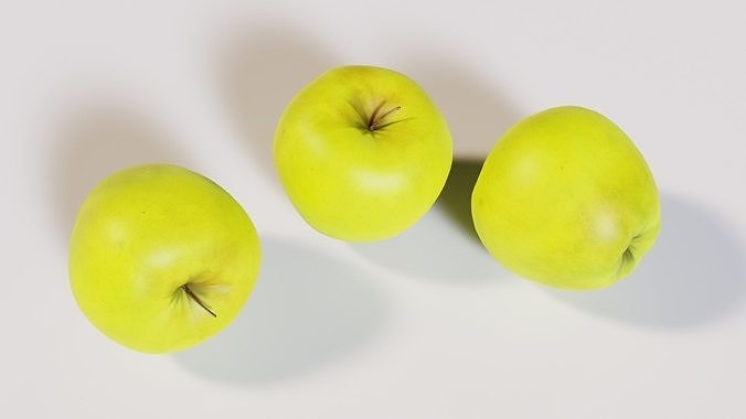 apple Low-poly 3D model 6