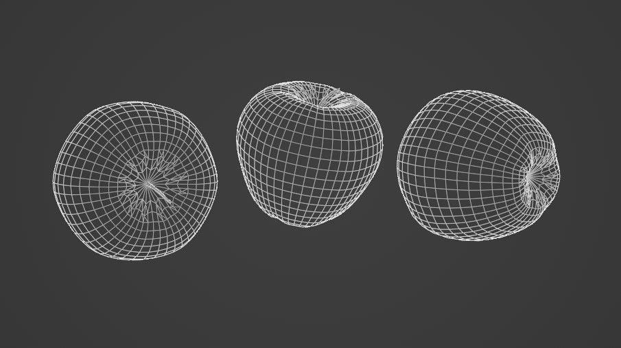 apple Low-poly 3D model_10