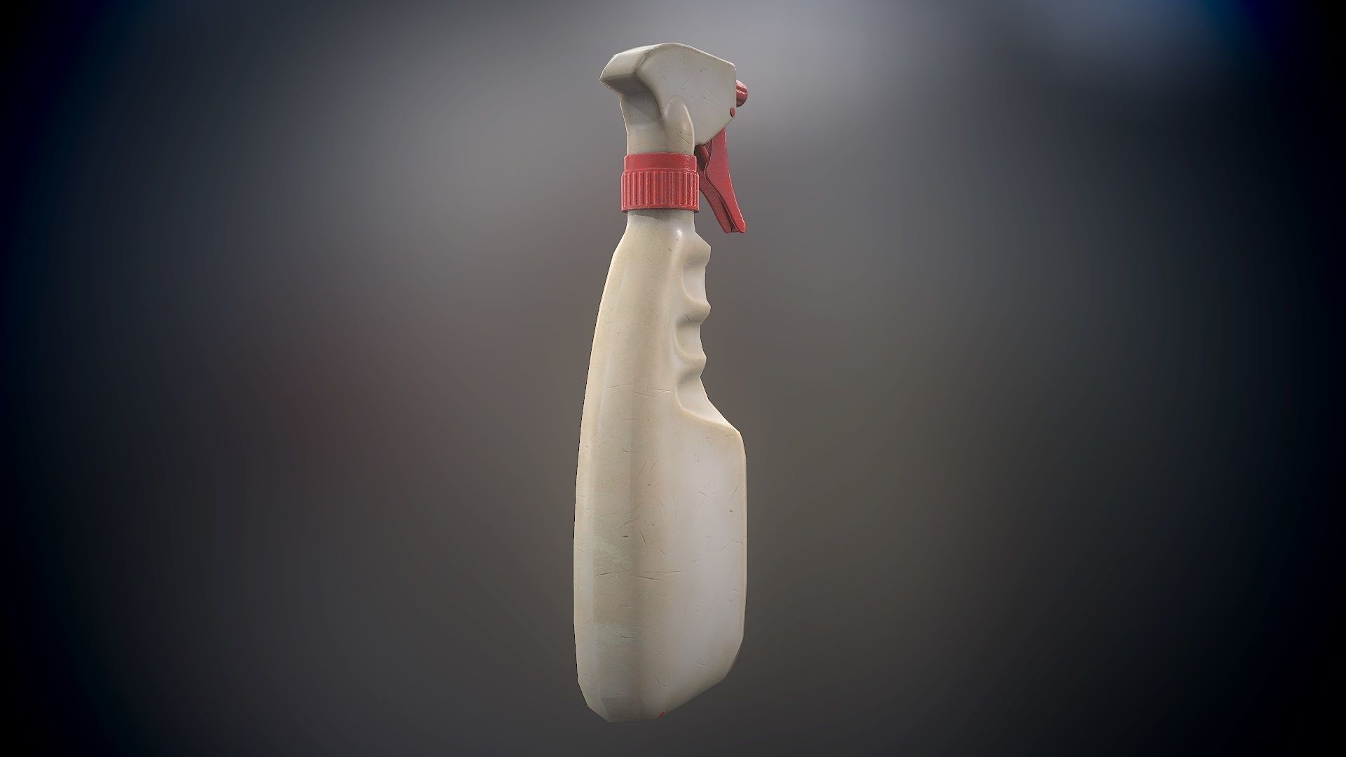 Plastic matte spray pulverizer bottle da1 Low-poly 3D model_4