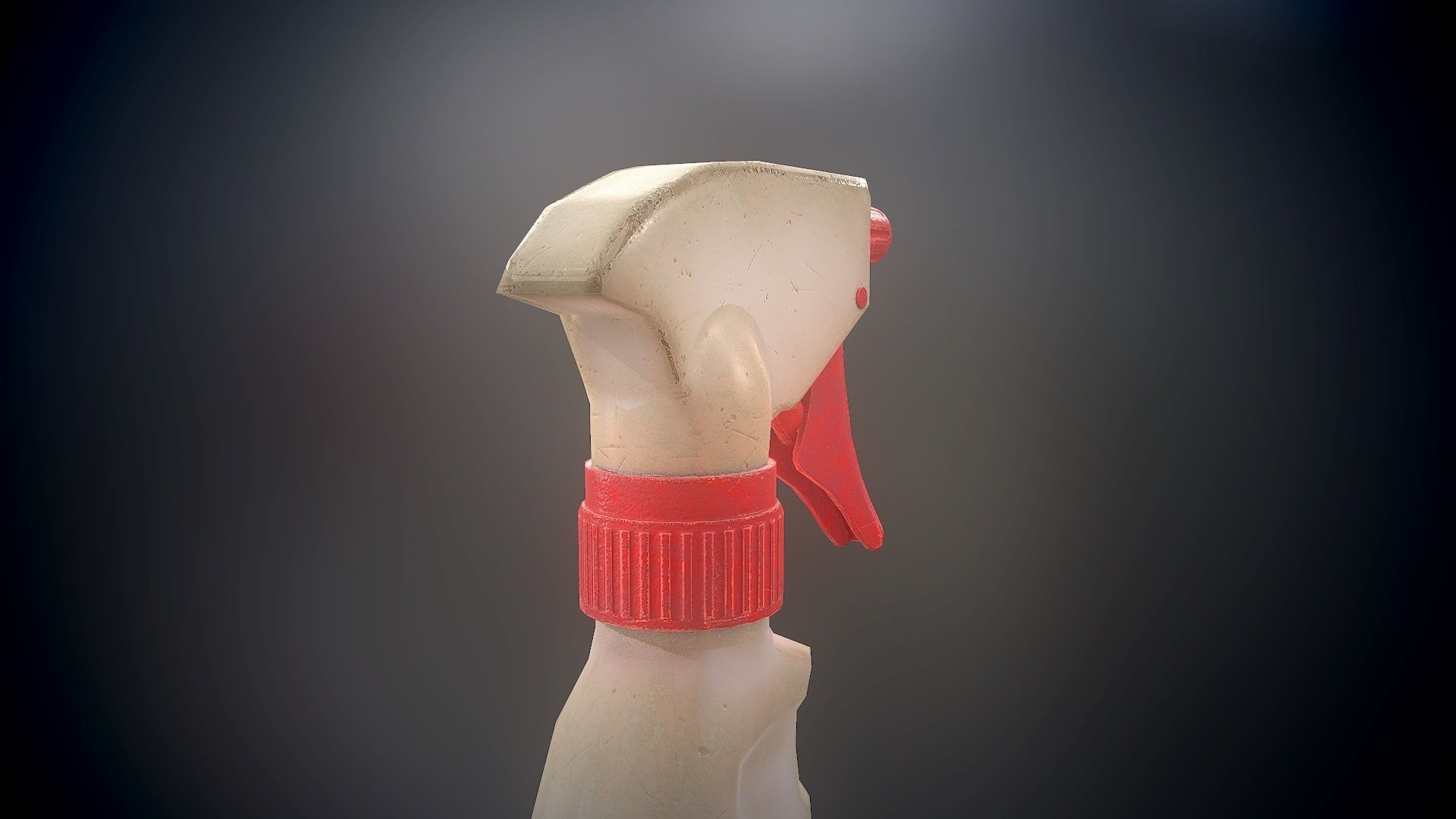 Plastic matte spray pulverizer bottle da1 Low-poly 3D model_3