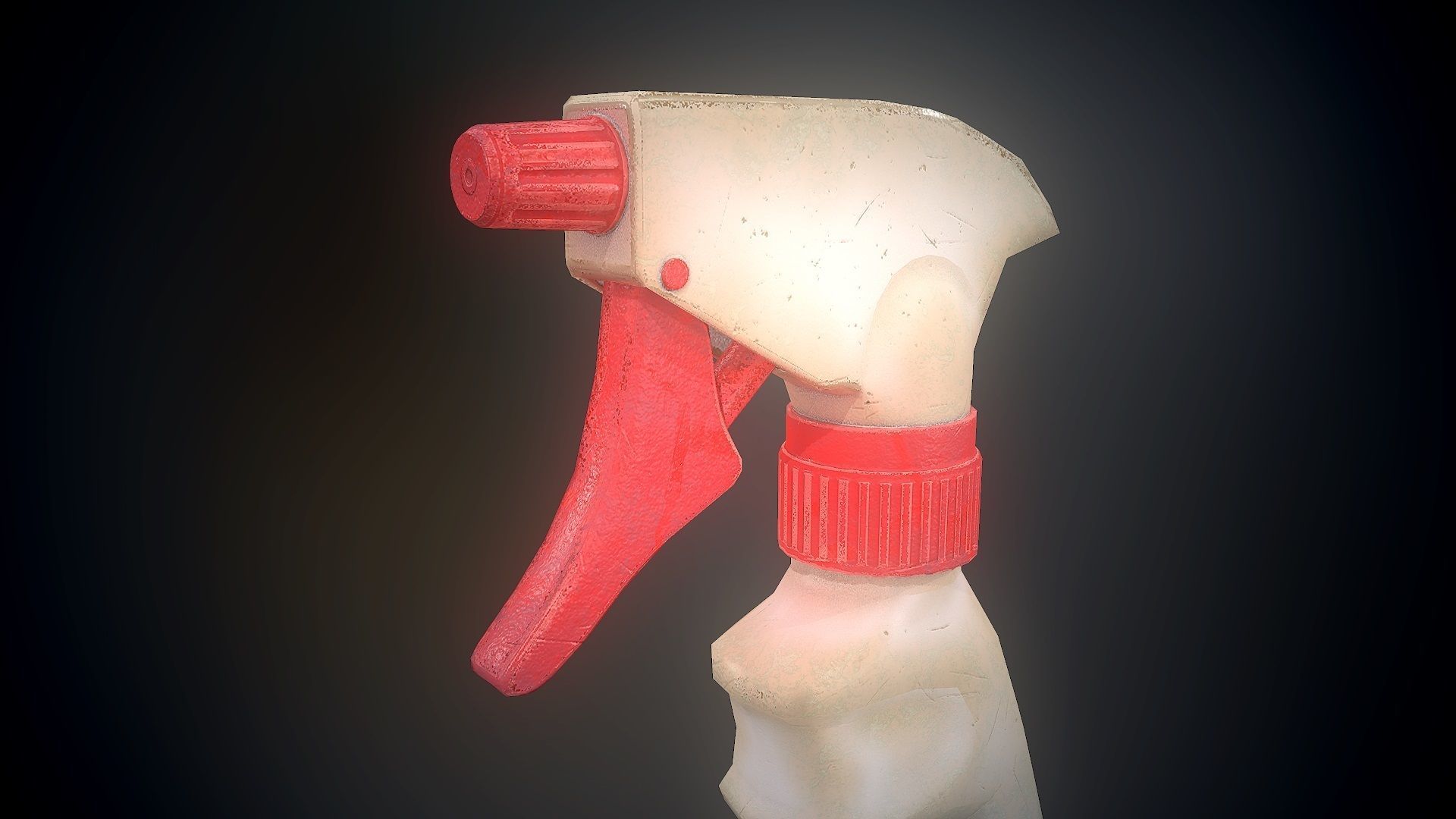 Plastic matte spray pulverizer bottle da1 Low-poly 3D model_1