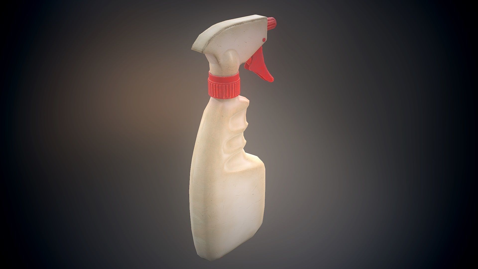 Plastic matte spray pulverizer bottle da1 Low-poly 3D model_7
