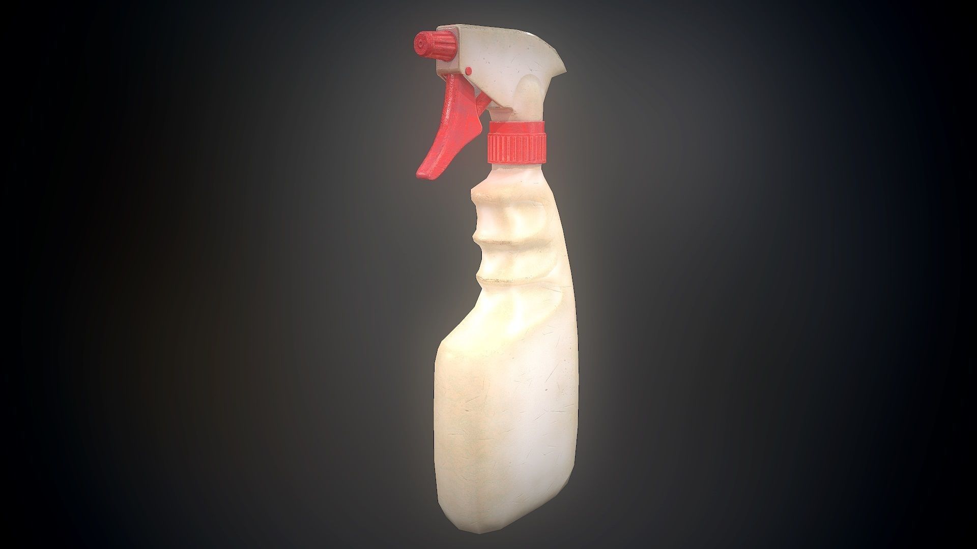 Plastic matte spray pulverizer bottle da1 Low-poly 3D model_8