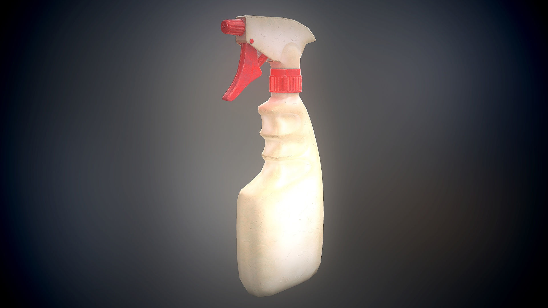Plastic matte spray pulverizer bottle da1 Low-poly 3D model_9