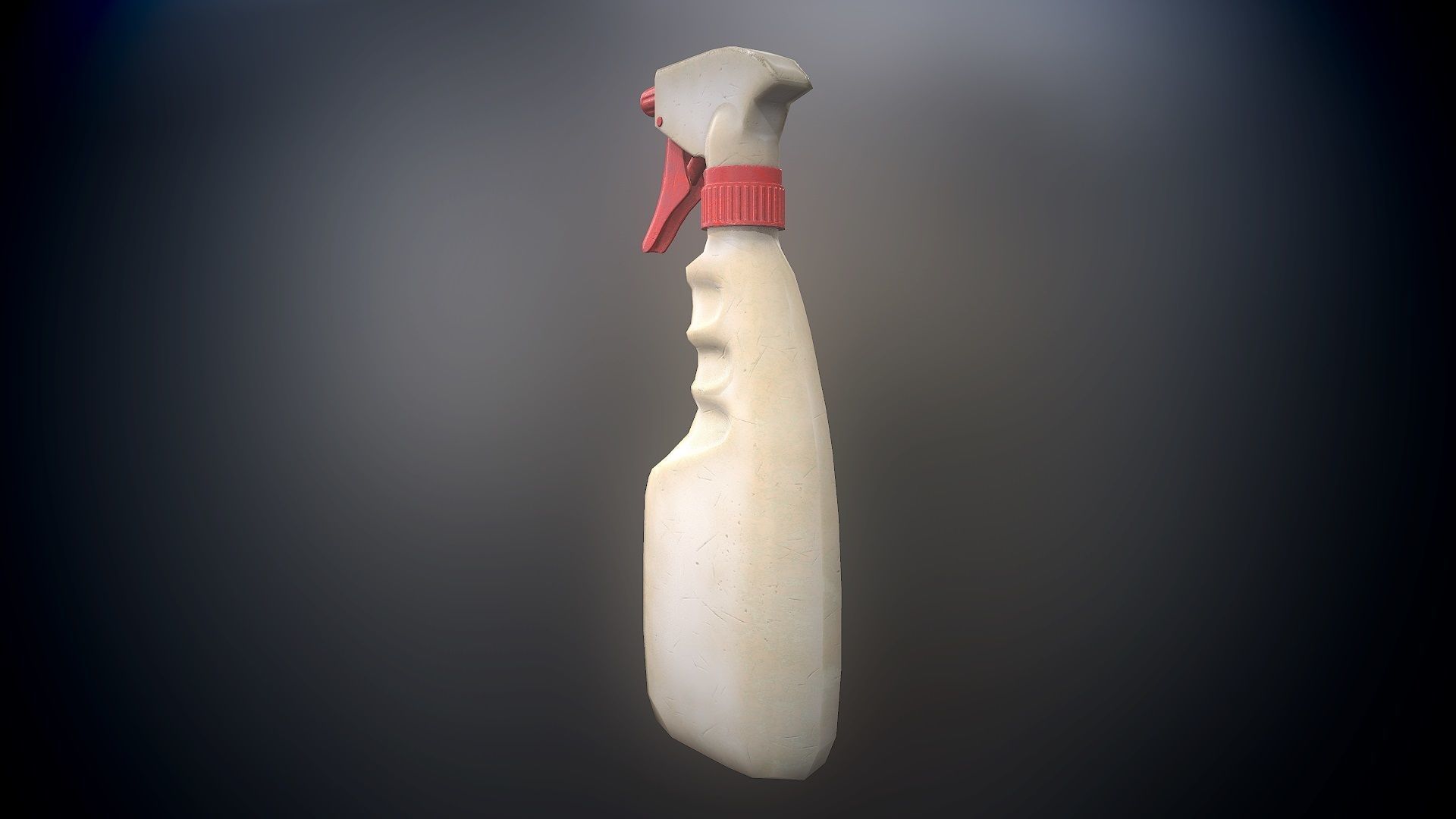 Plastic matte spray pulverizer bottle da1 Low-poly 3D model_5