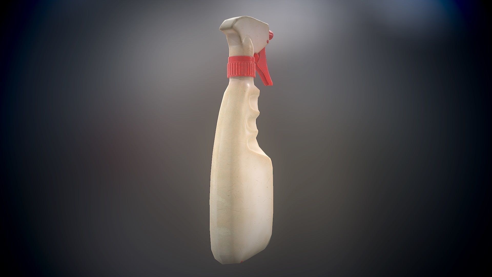 Plastic matte spray pulverizer bottle da1 Low-poly 3D model_6