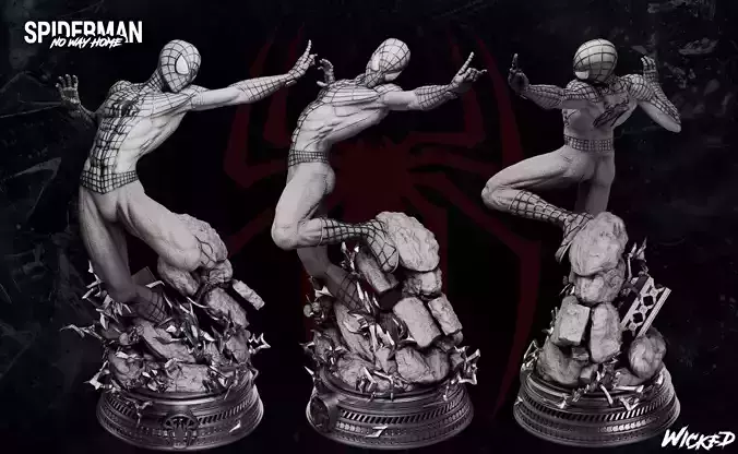 Wicked Marvel Spiderman Andrew Sculpture 3D print model